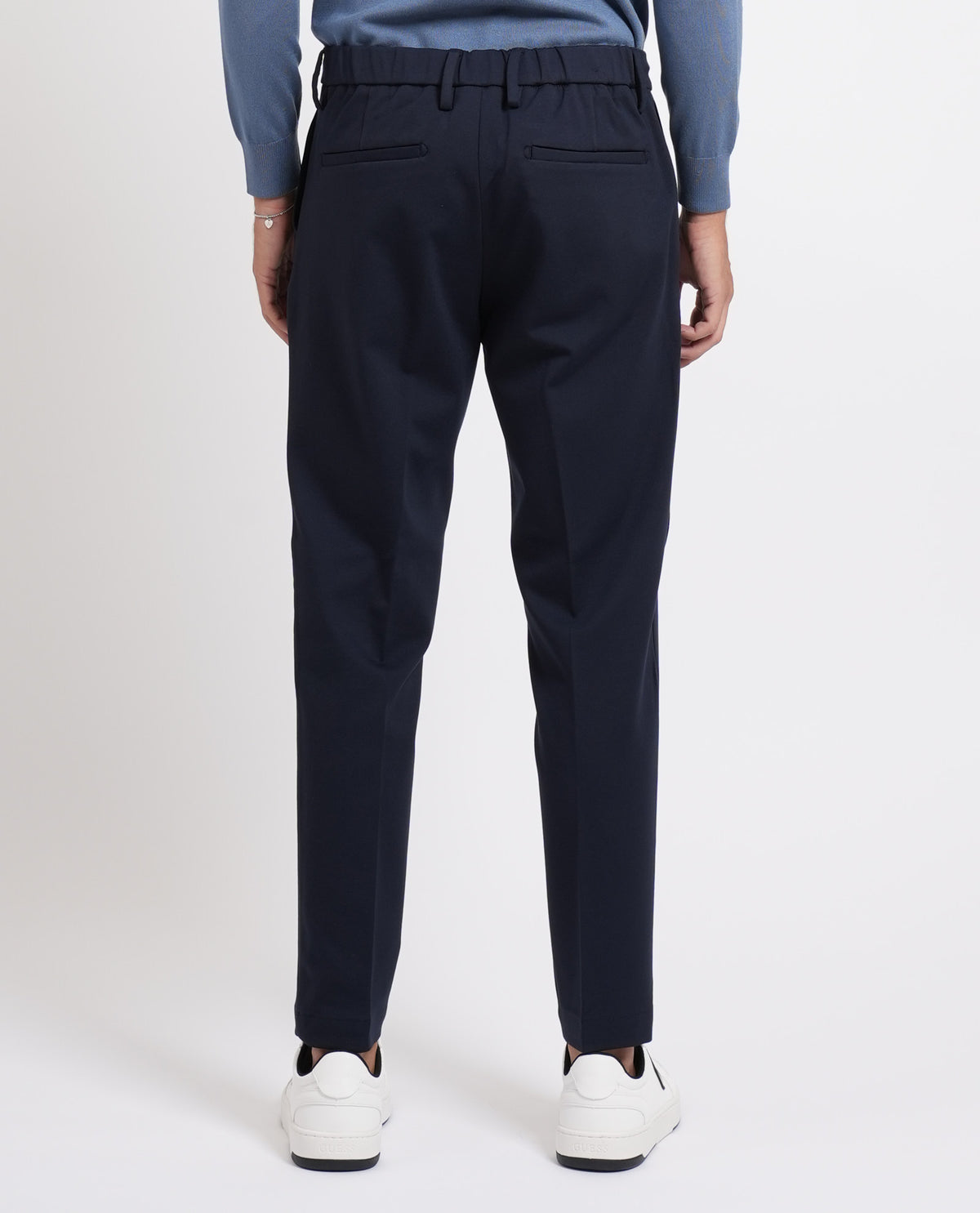 Pantaloni uomo Sette/Mezzo con pences ed elastico 