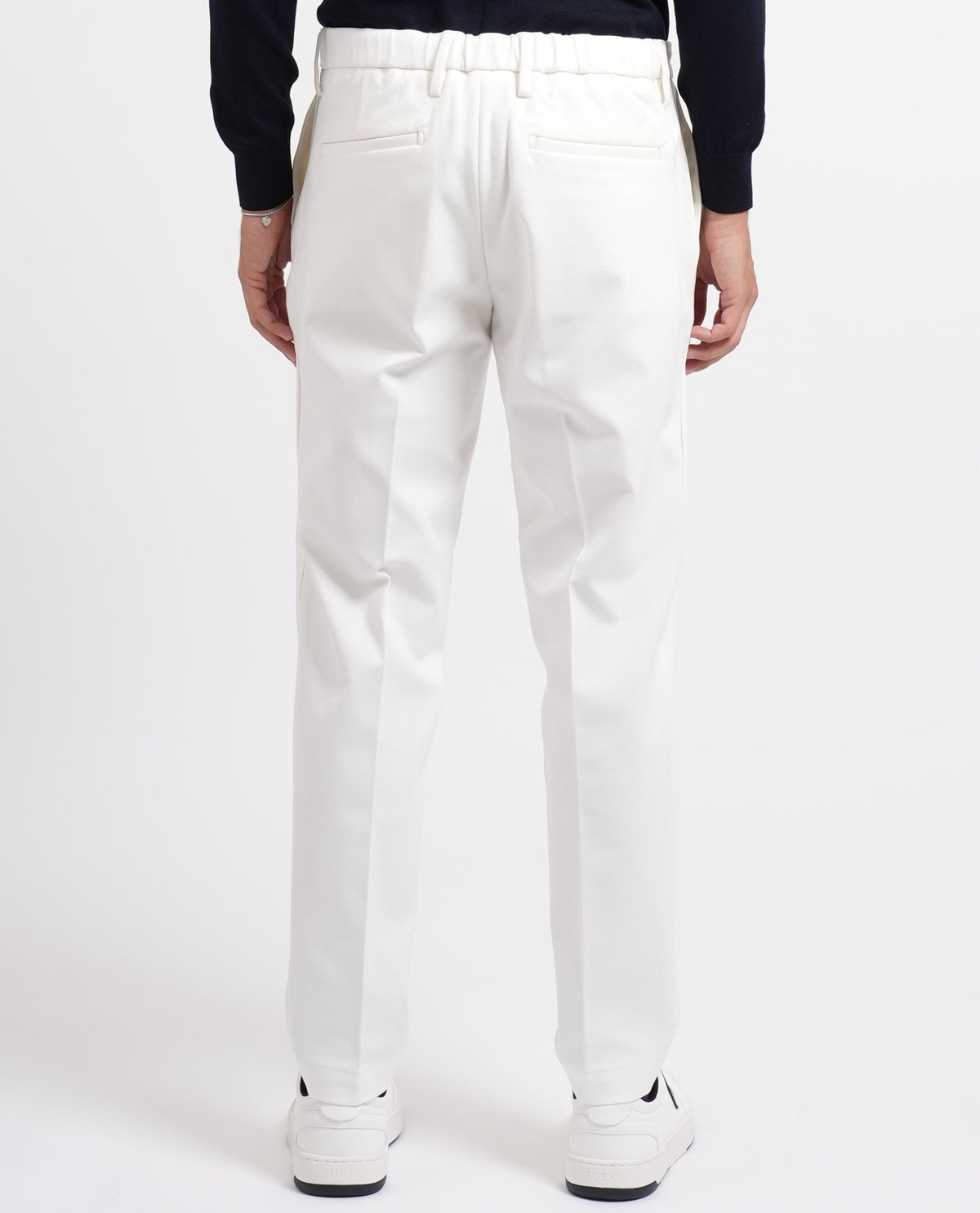 Pantaloni uomo Sette/Mezzo con pences ed elastico 