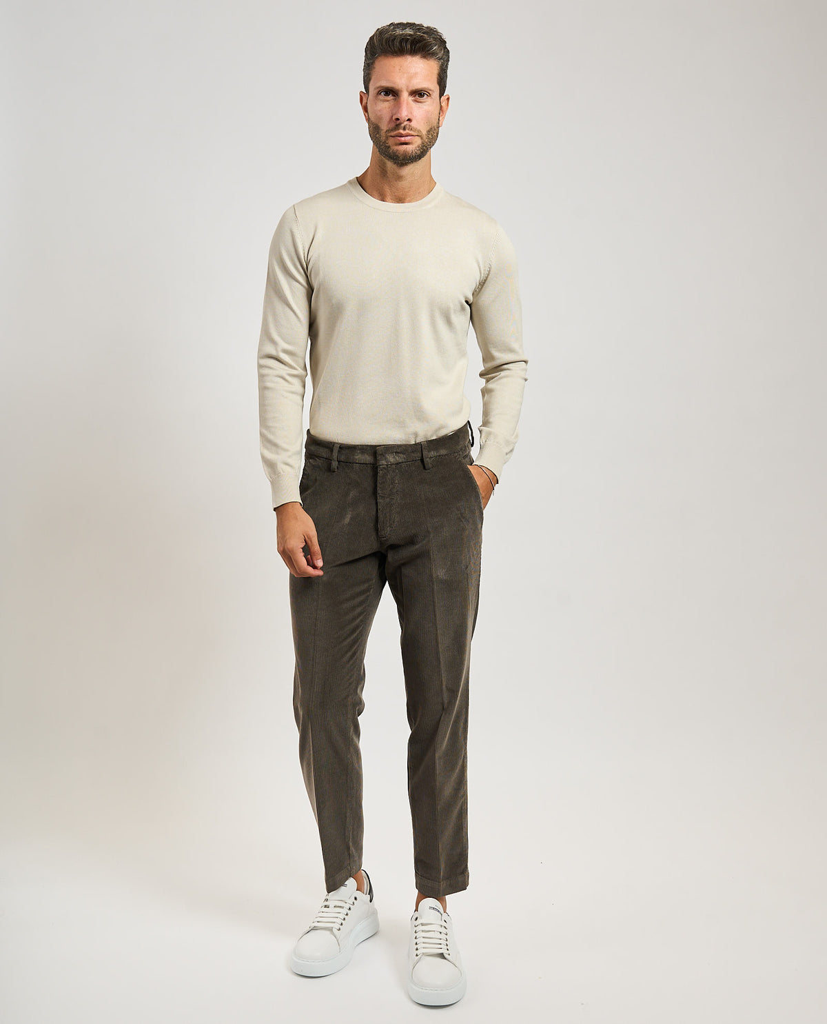 Pantaloni uomo Settemezzo in velluto 