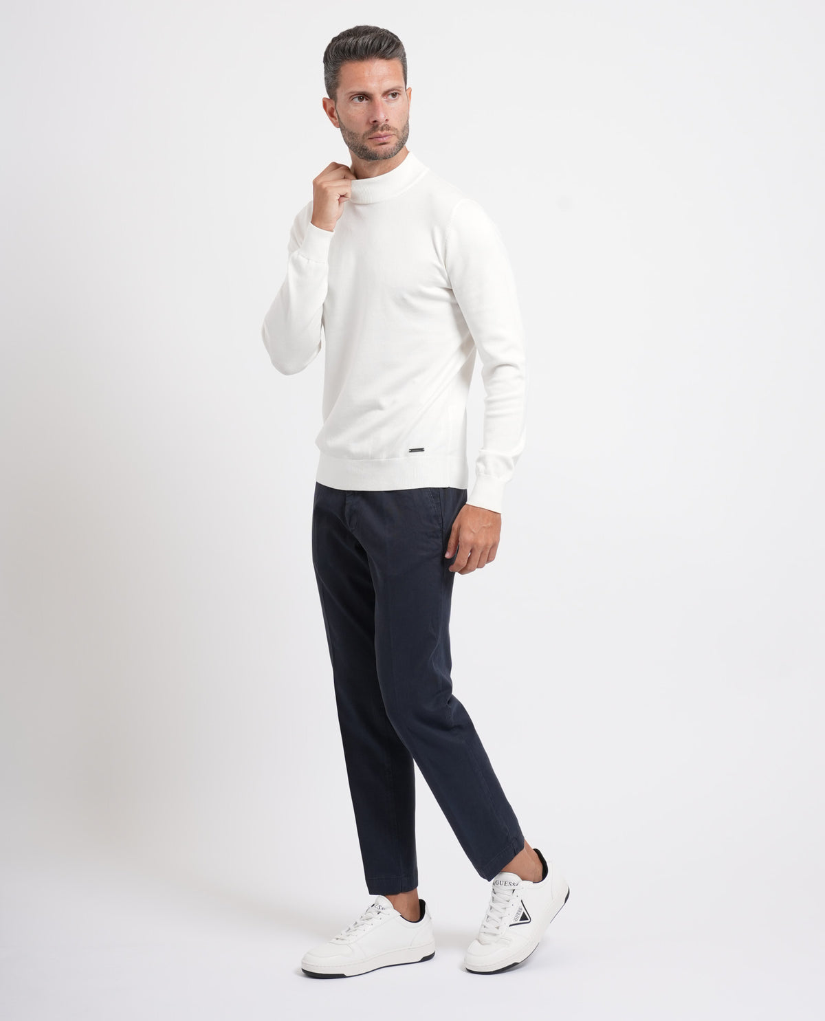 Pantaloni slim fit Sette/Mezzo con gancio 