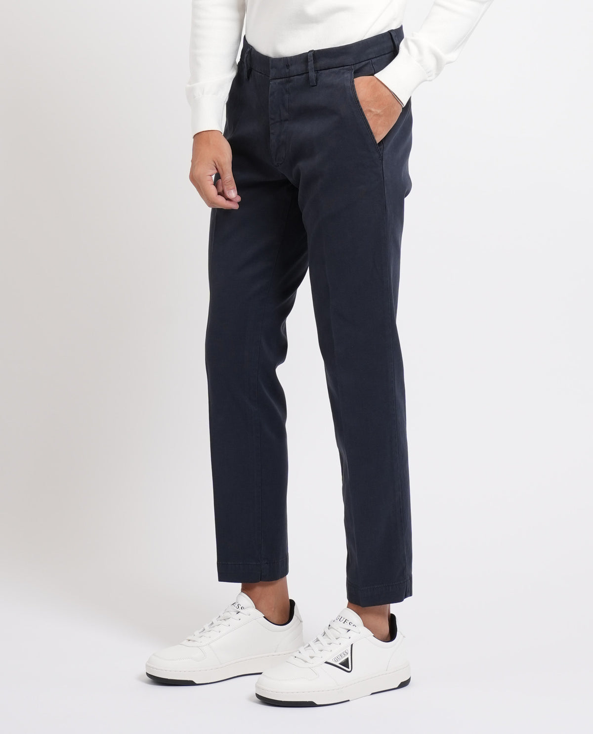 Pantaloni slim fit Sette/Mezzo con gancio 