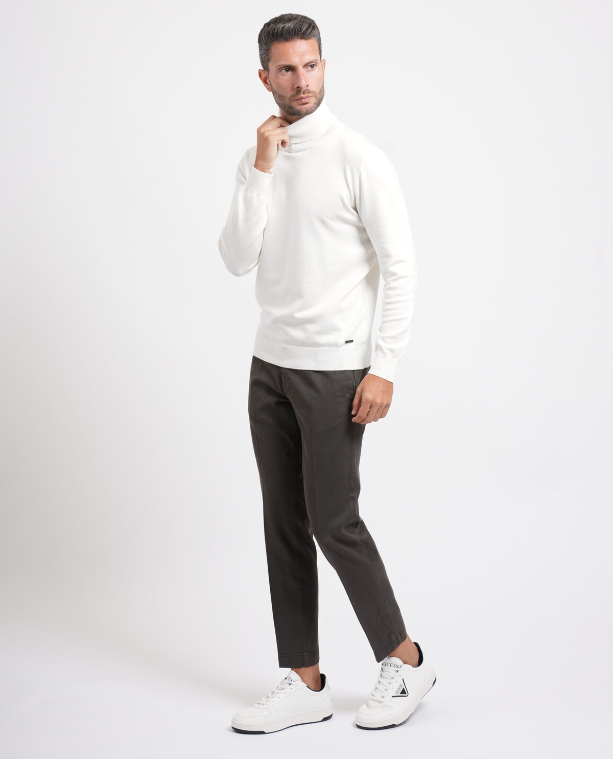 Pantaloni slim fit Sette/Mezzo con gancio 
