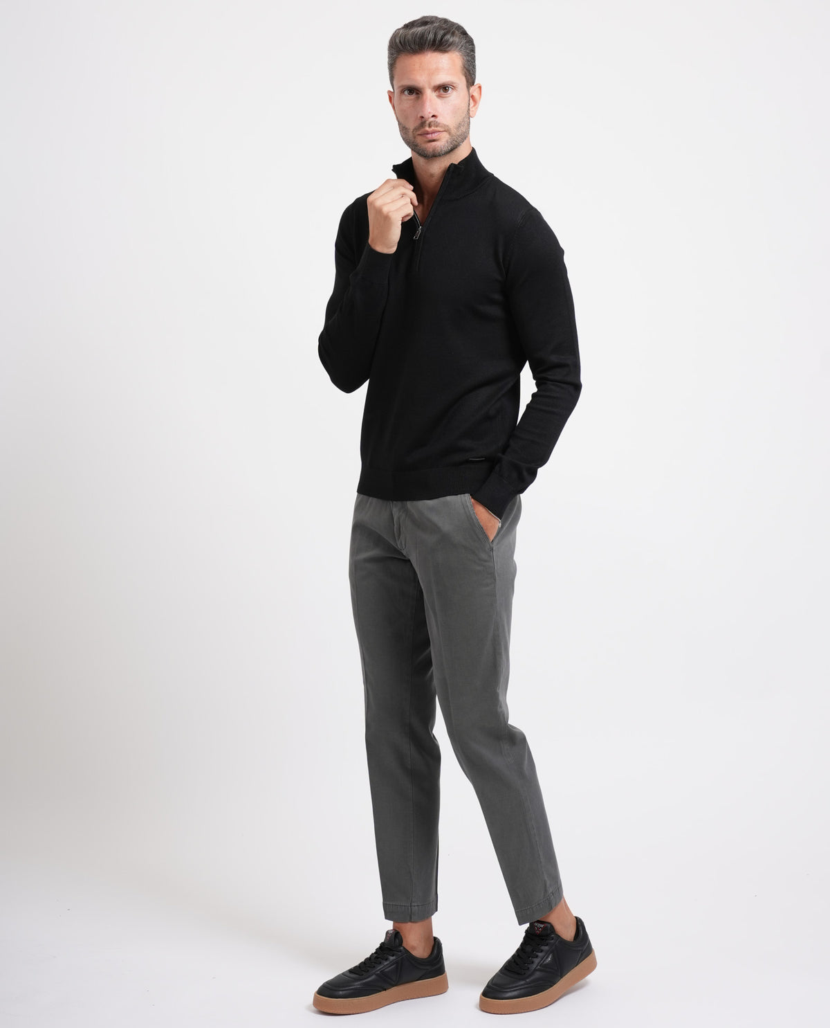 Pantaloni slim fit Sette/Mezzo con gancio 