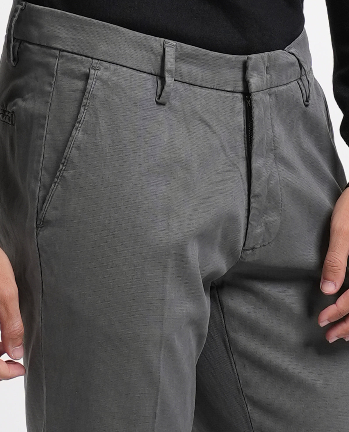 Pantaloni slim fit Sette/Mezzo con gancio 