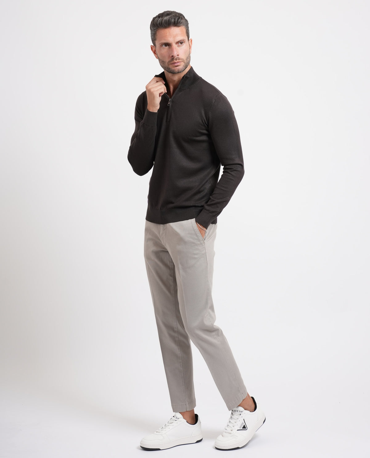 Pantaloni slim fit Sette/Mezzo con gancio 