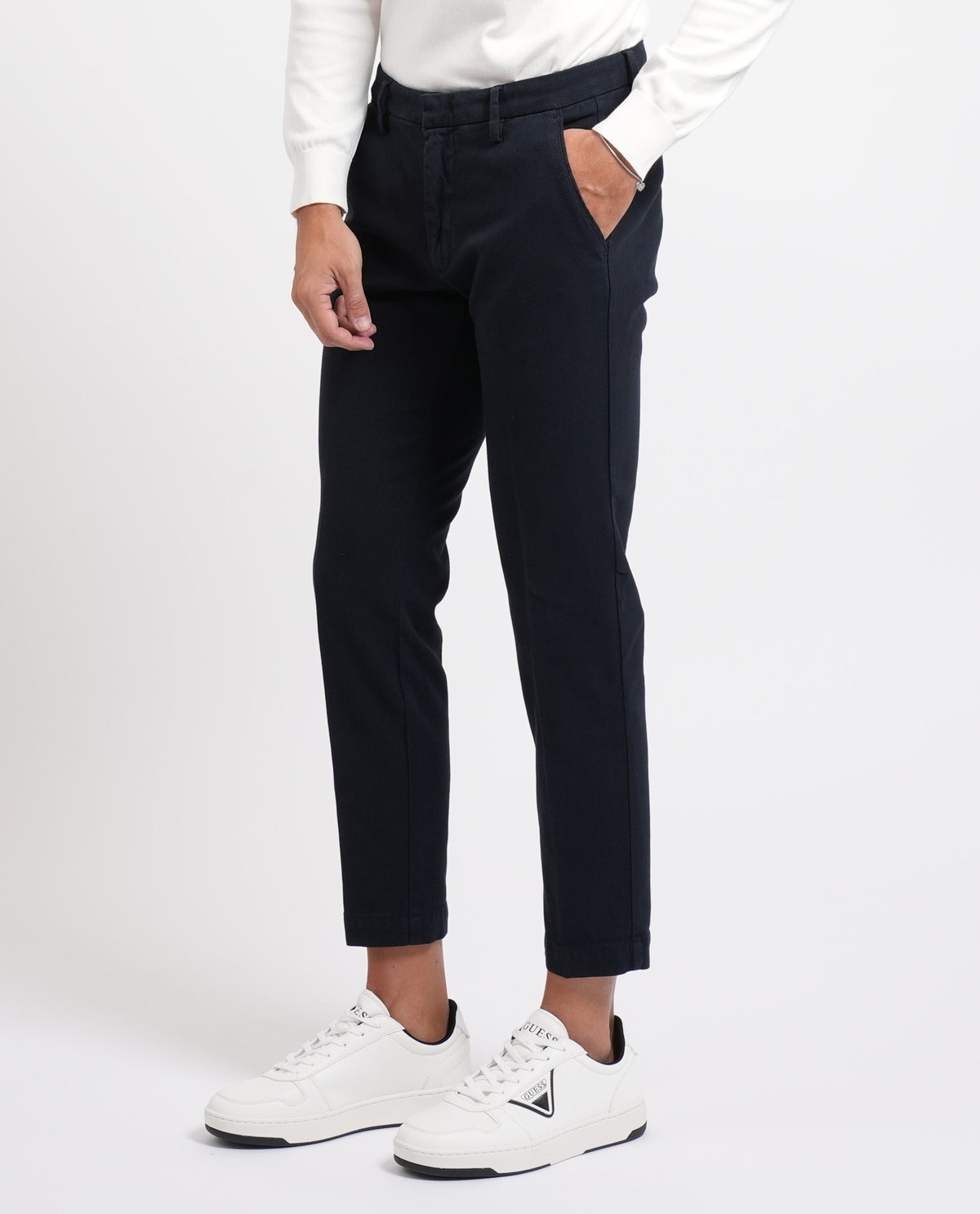 Pantaloni slim fit Sette/Mezzo con gancio 