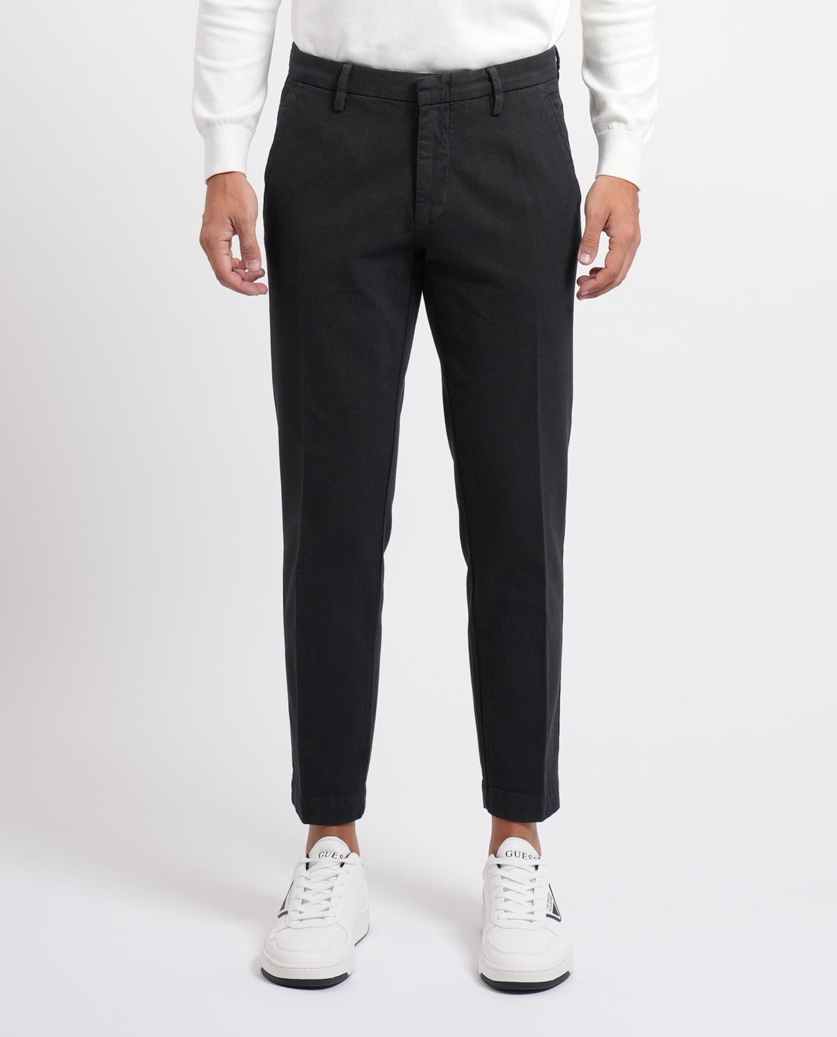 Pantaloni slim fit Sette/Mezzo con gancio 