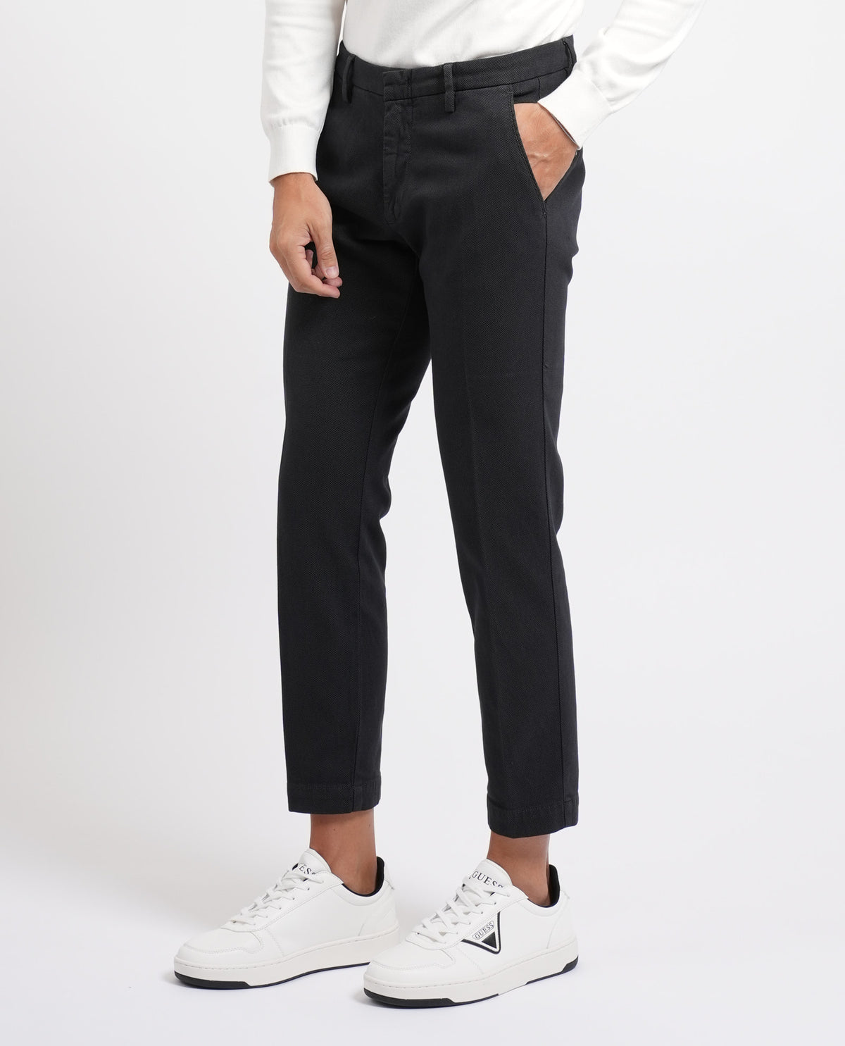 Pantaloni slim fit Sette/Mezzo con gancio 