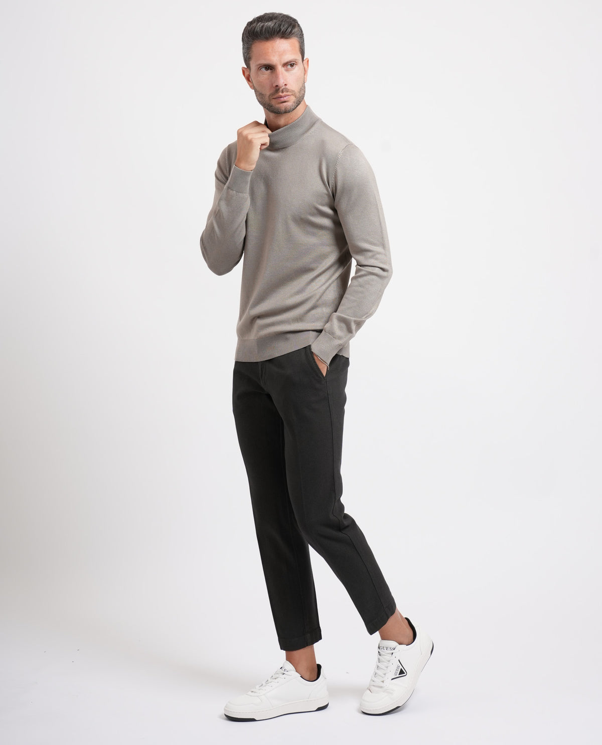 Pantaloni slim fit Sette/Mezzo con gancio 