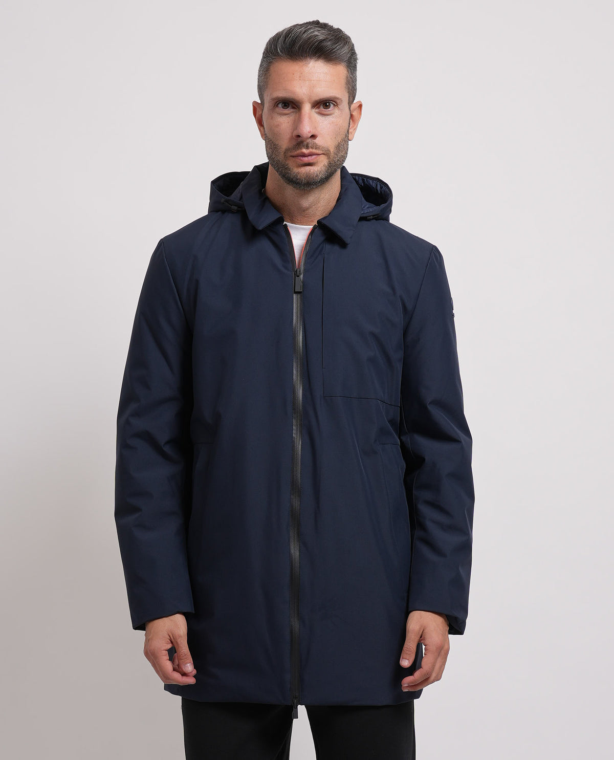 Giubbotto lungo Suns uomo con cappuccio e zip 