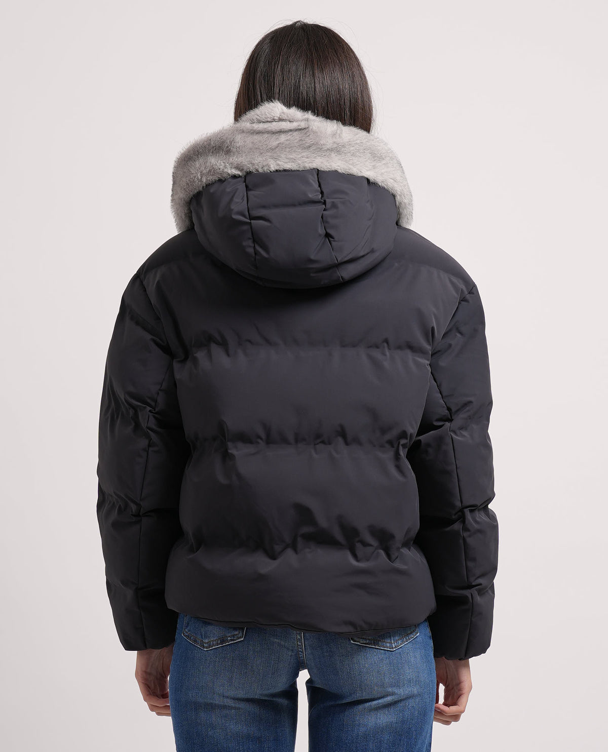 Giubbotto donna Suns con cappuccio con pelliccia 