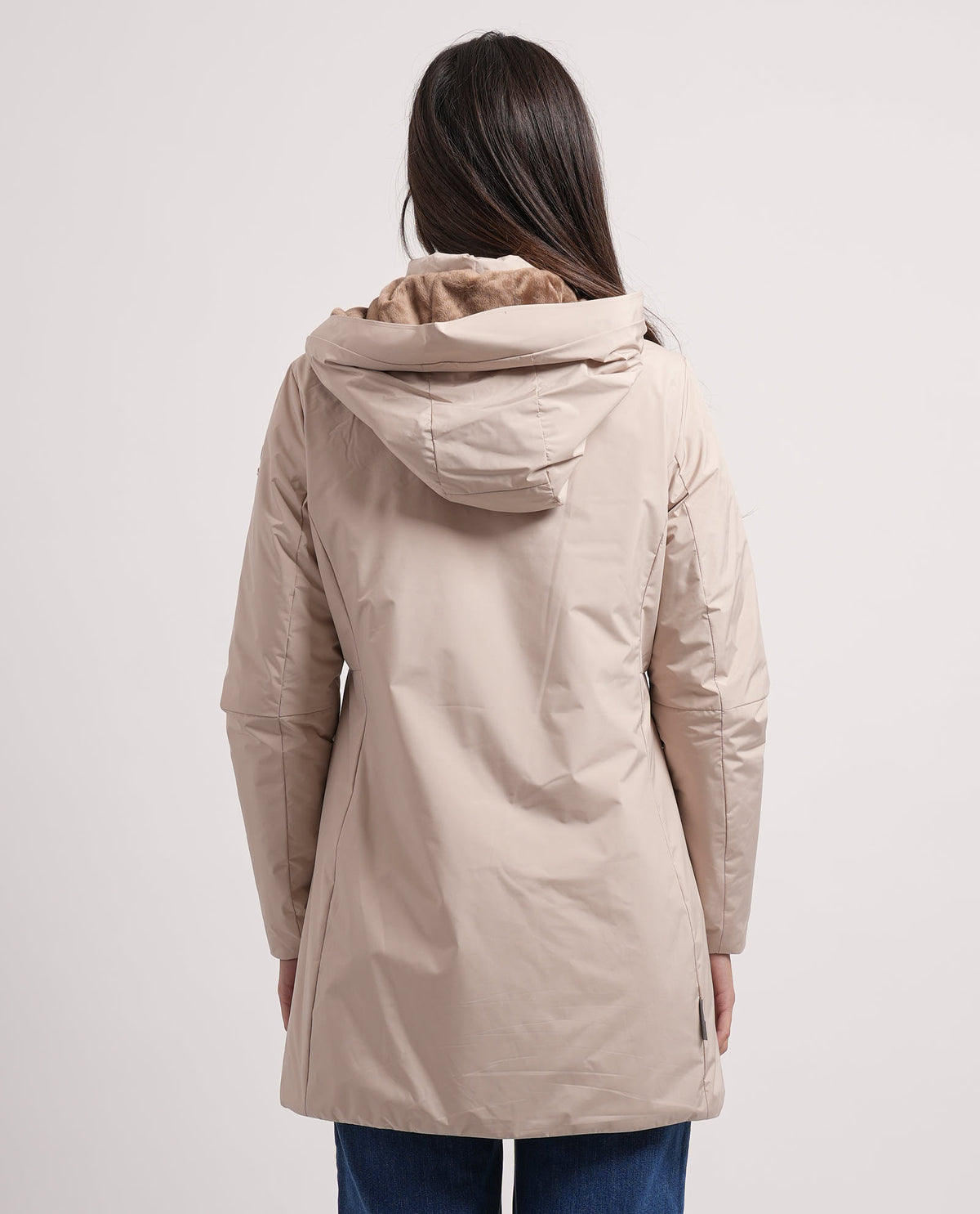 Giubbotto lungo Suns donna con cappuccio 