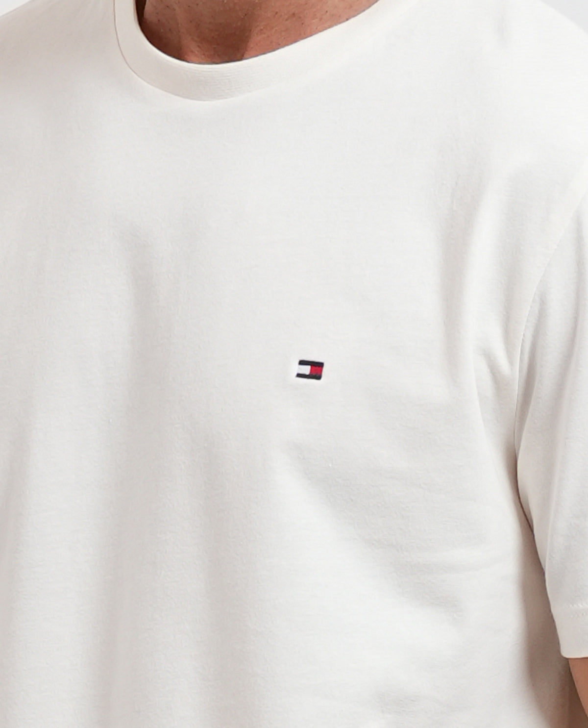 T-shirt girocollo uomo Tommy Hilfiger con bandierina 