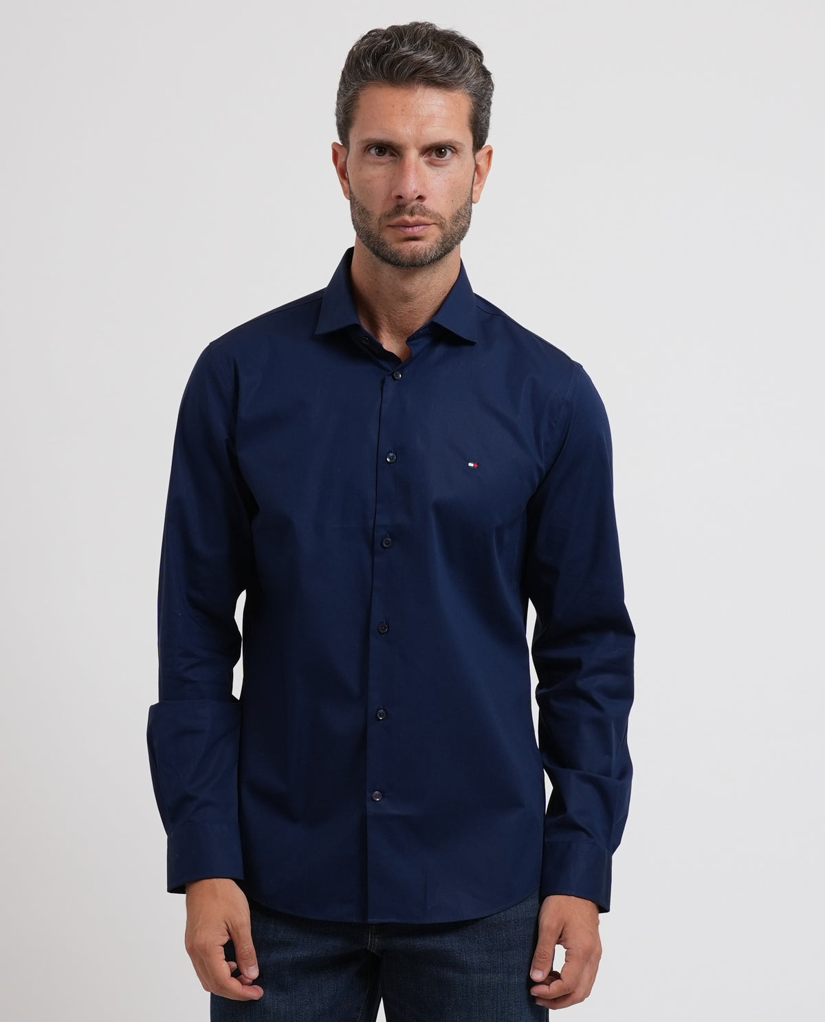 Camicia uomo Tommy Hilfiger con logo bandiera 