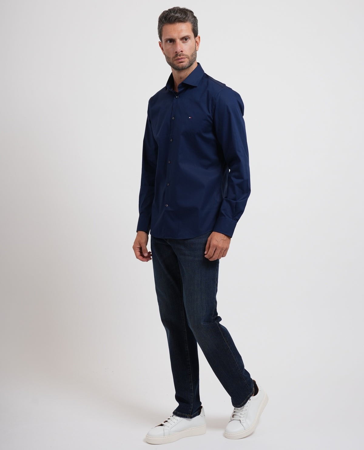 Camicia uomo Tommy Hilfiger con logo bandiera 
