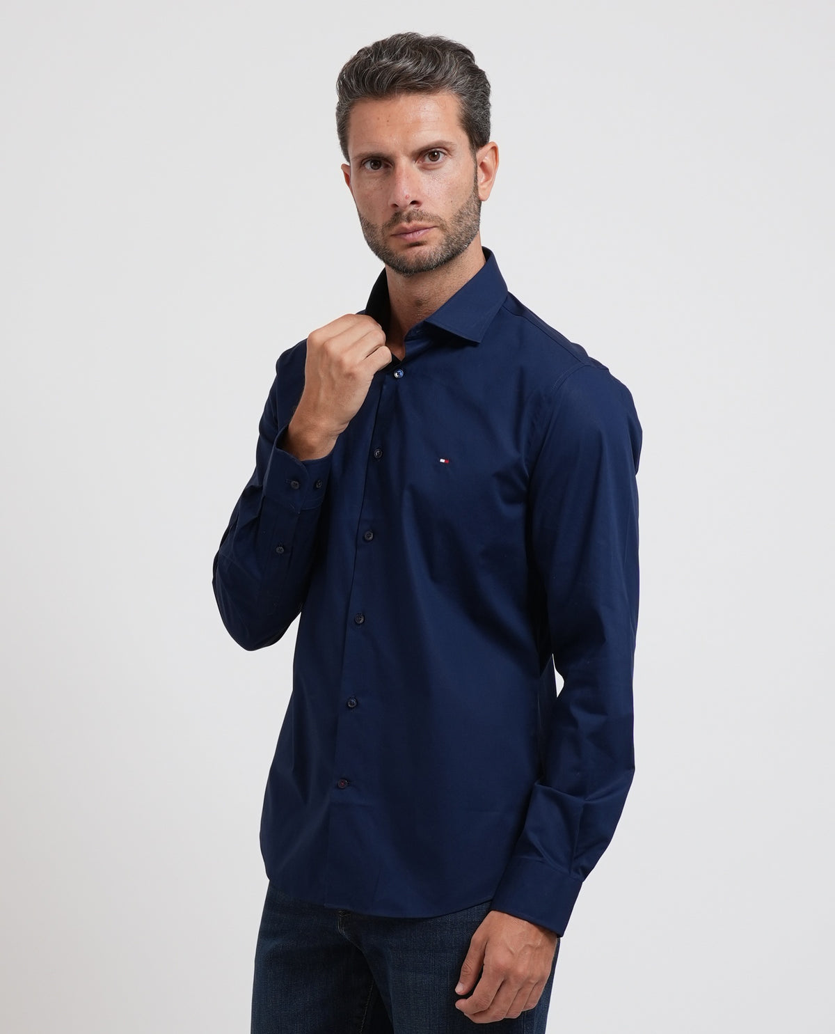 Camicia uomo Tommy Hilfiger con logo bandiera 