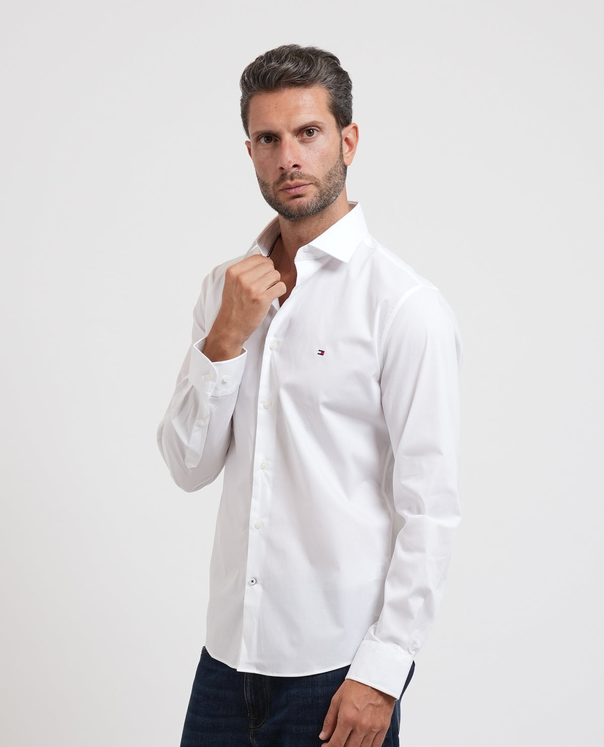 Camicia uomo Tommy Hilfiger con logo bandiera 