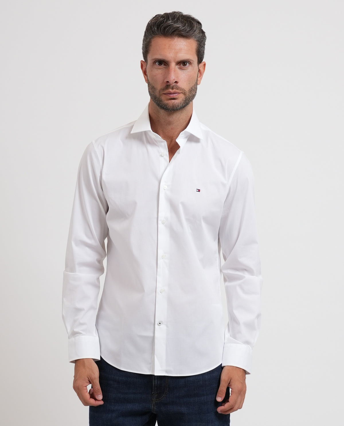 Camicia uomo Tommy Hilfiger con logo bandiera 
