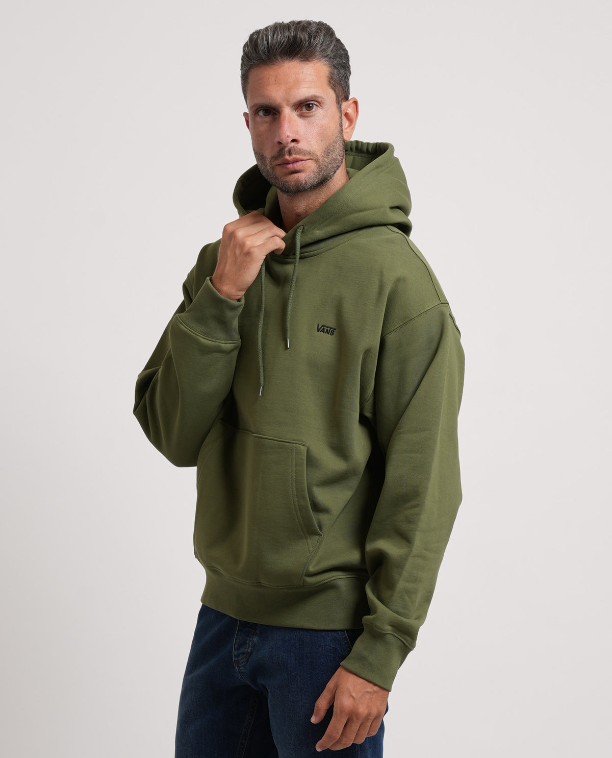 Felpa uomo Vans con cappuccio e logo ricamato 