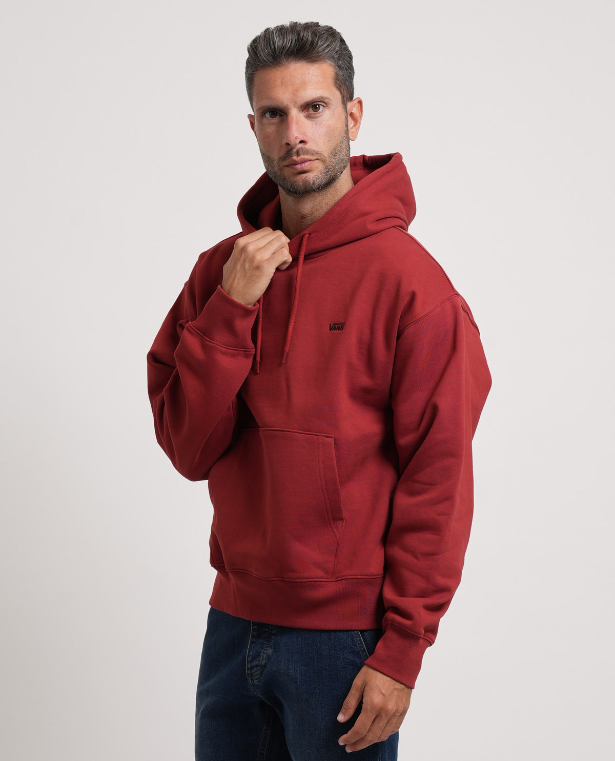 Felpa uomo Vans con cappuccio e logo ricamato 