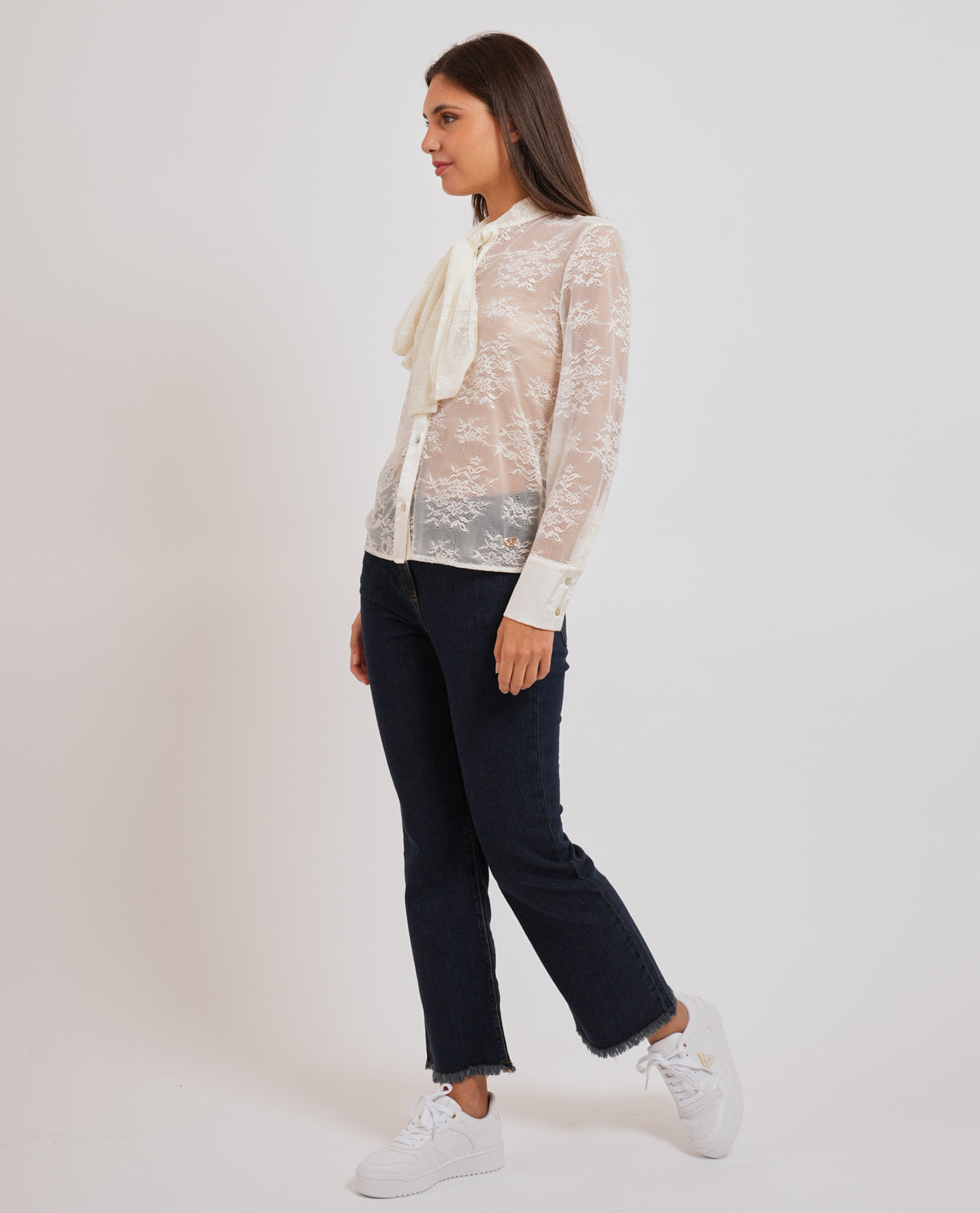 Camicia donna Yes Zee con fiocco 