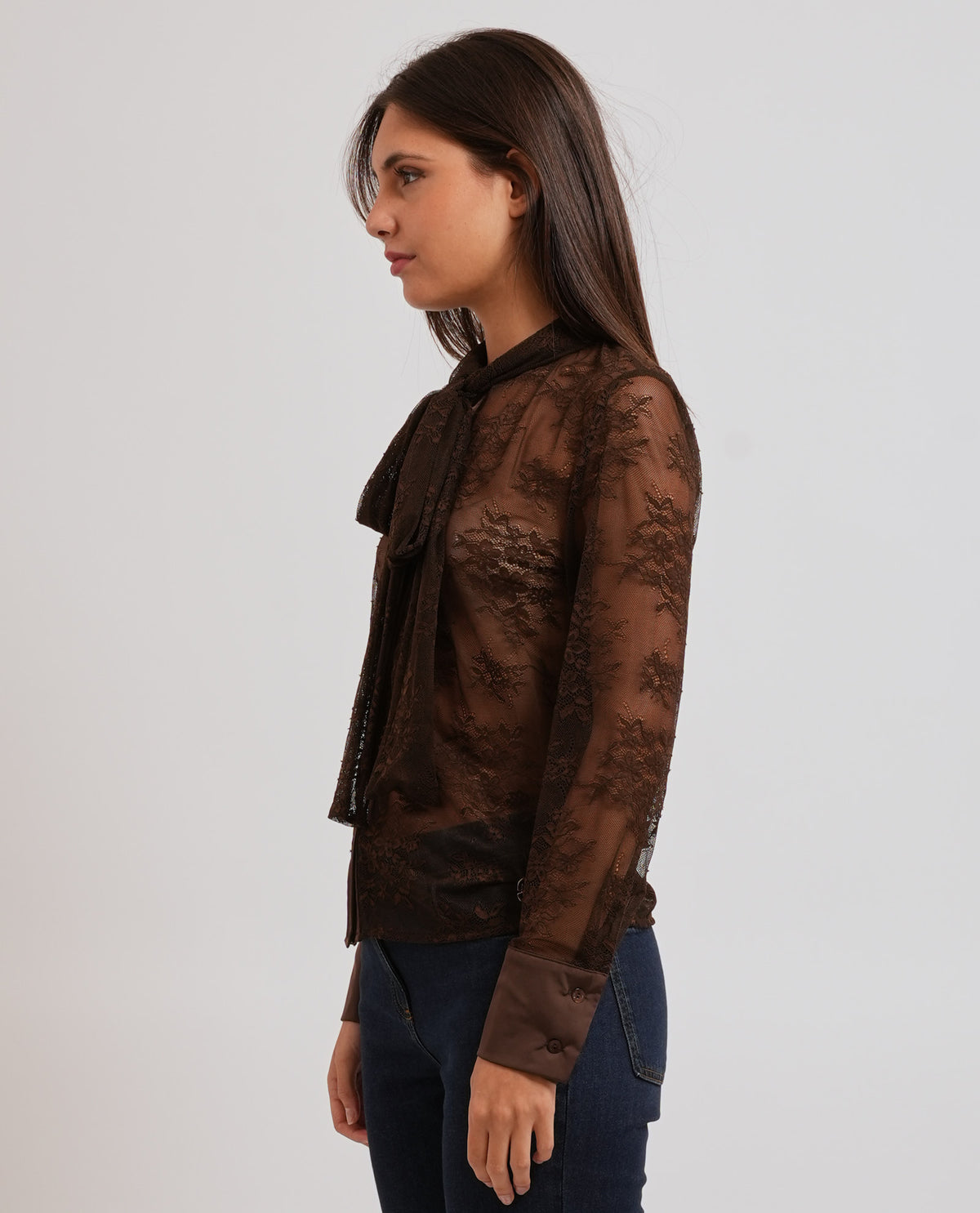 Camicia donna Yes Zee con fiocco 