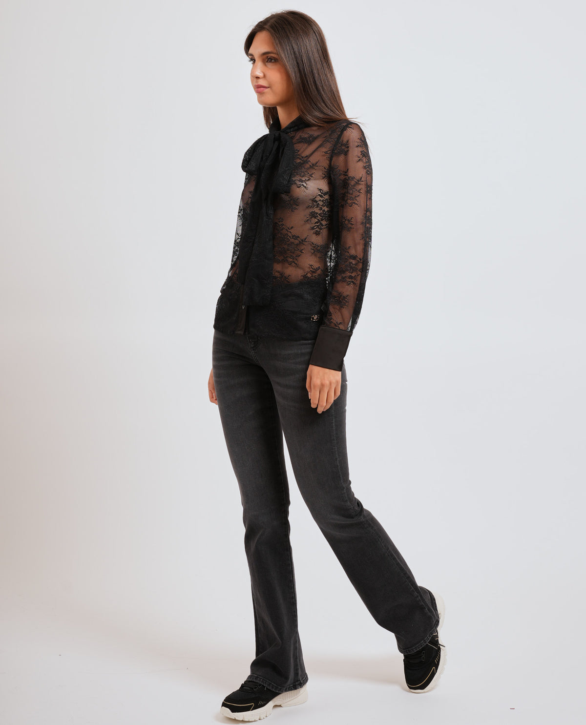 Camicia donna Yes Zee con fiocco 