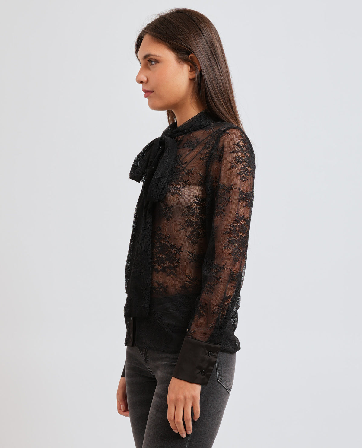 Camicia donna Yes Zee con fiocco 
