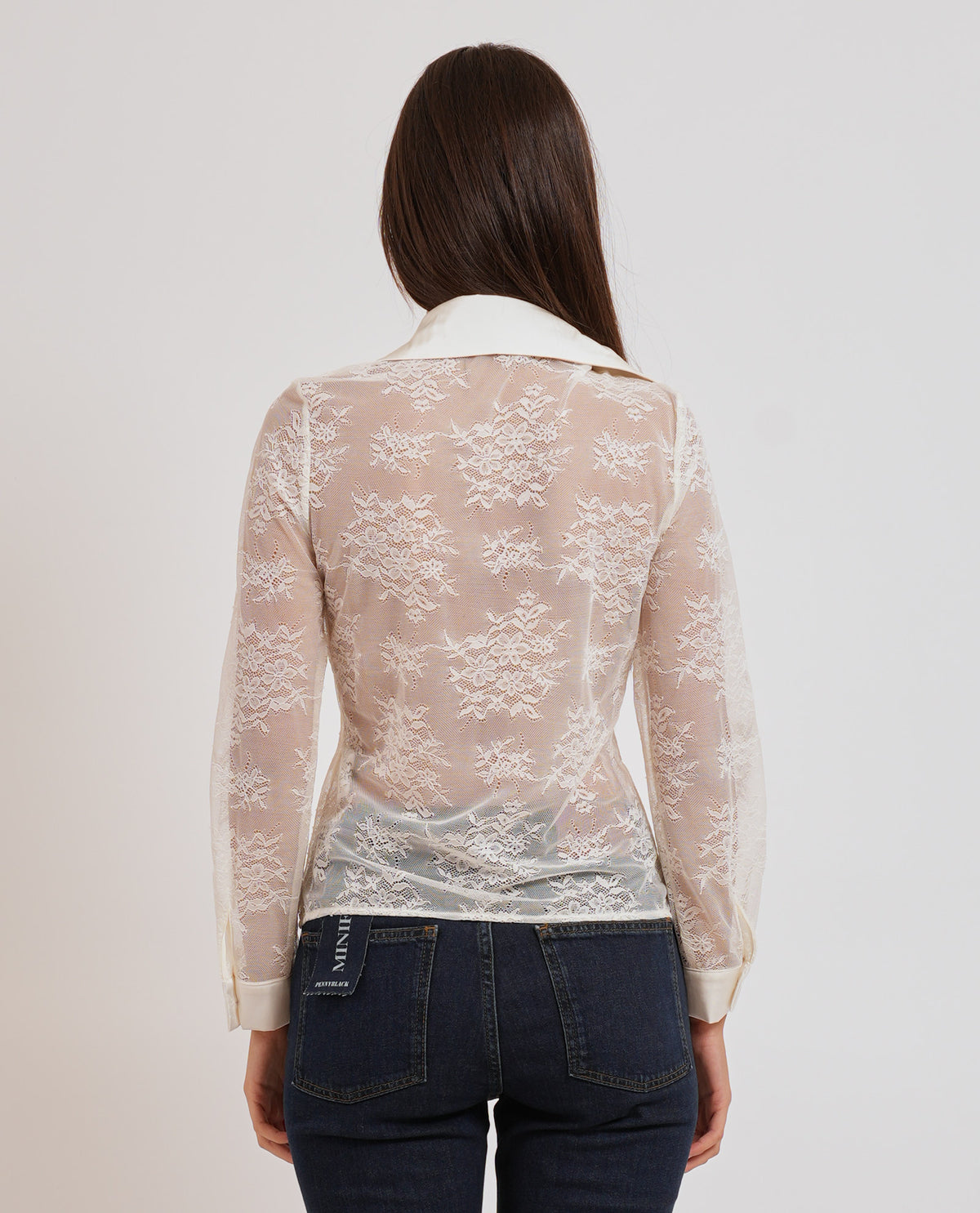 Camicia donna Yes Zee con dettagli in pizzo 