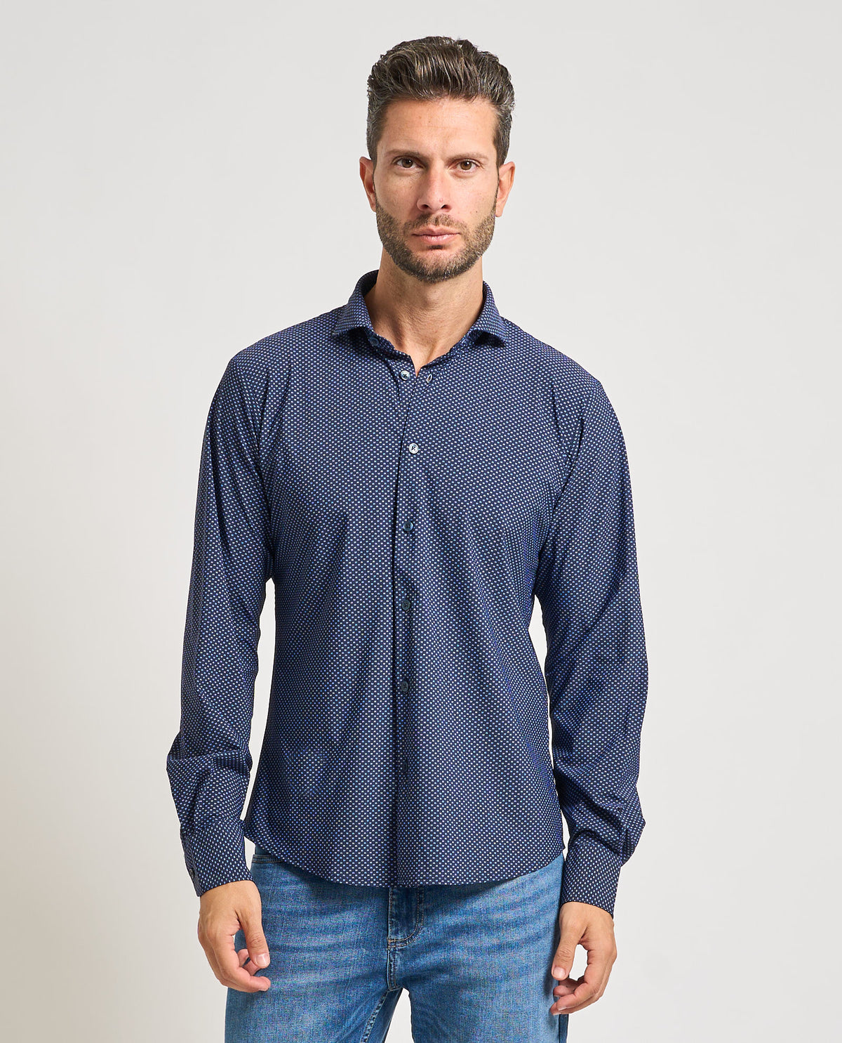 Camicia uomo Yes Zee a microfantasia 