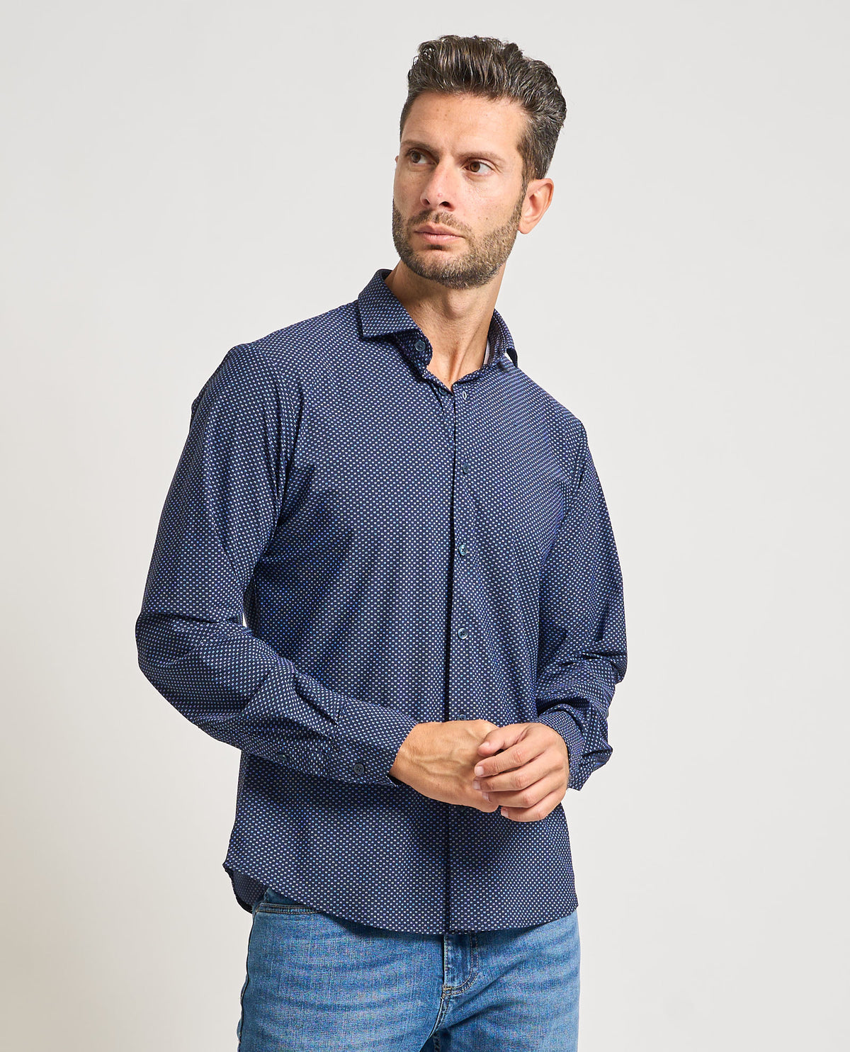 Camicia uomo Yes Zee a microfantasia 