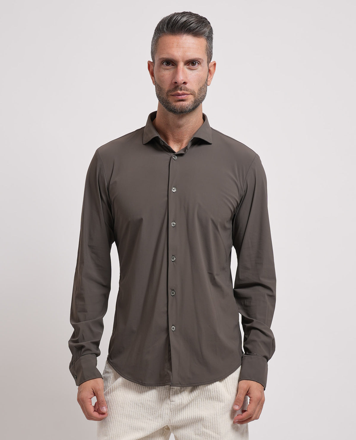 Camicia uomo Yes Zee tinta unita 