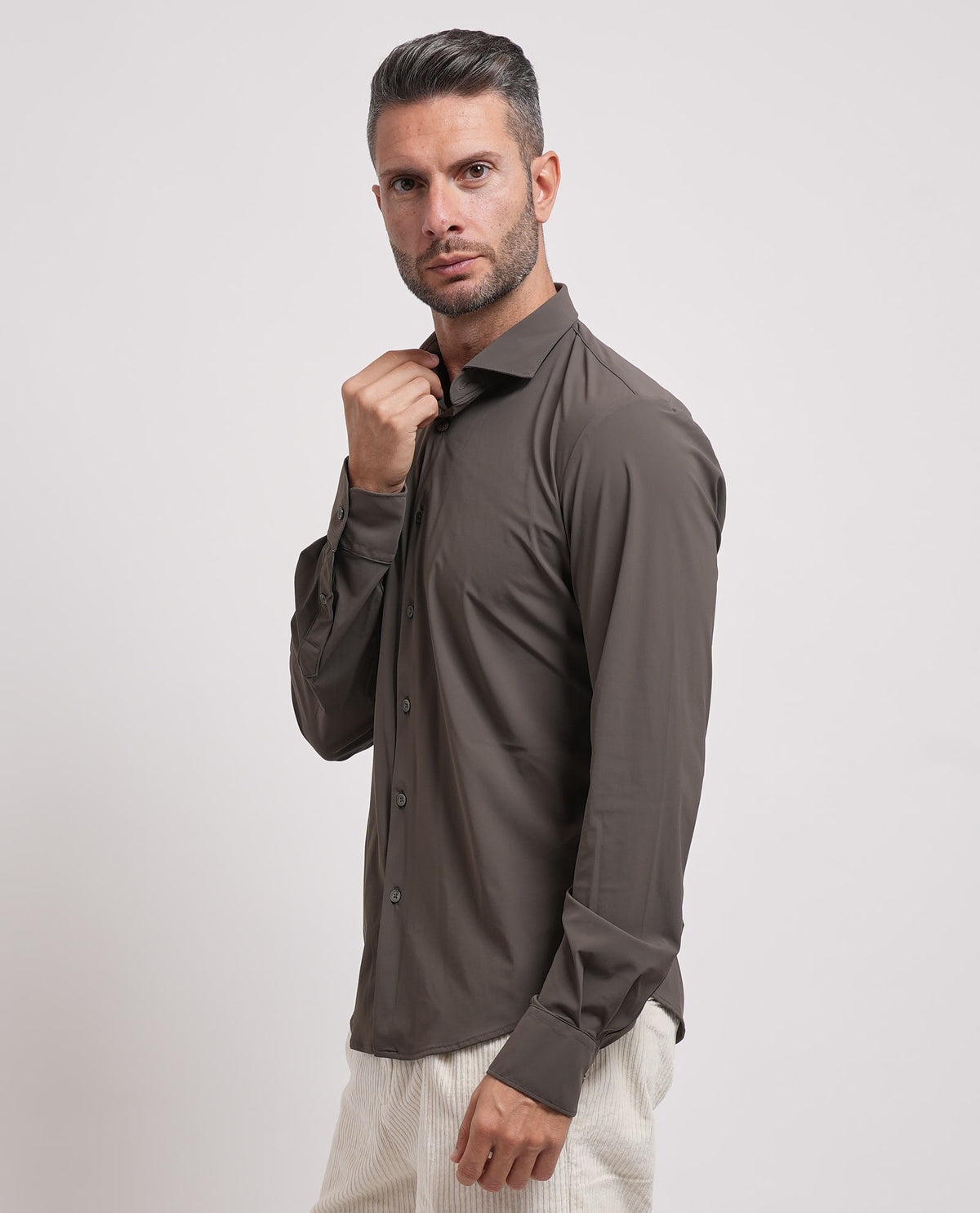 Camicia uomo Yes Zee tinta unita 