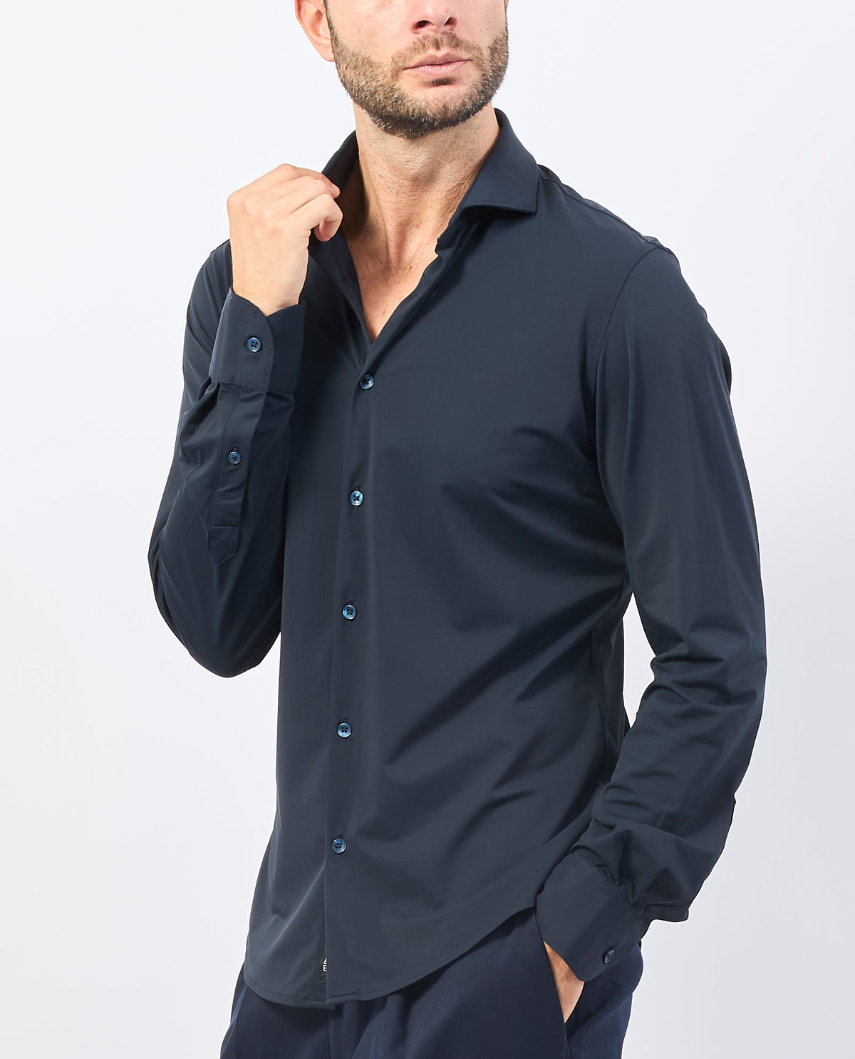 Camicia uomo Yes Zee tinta unita 
