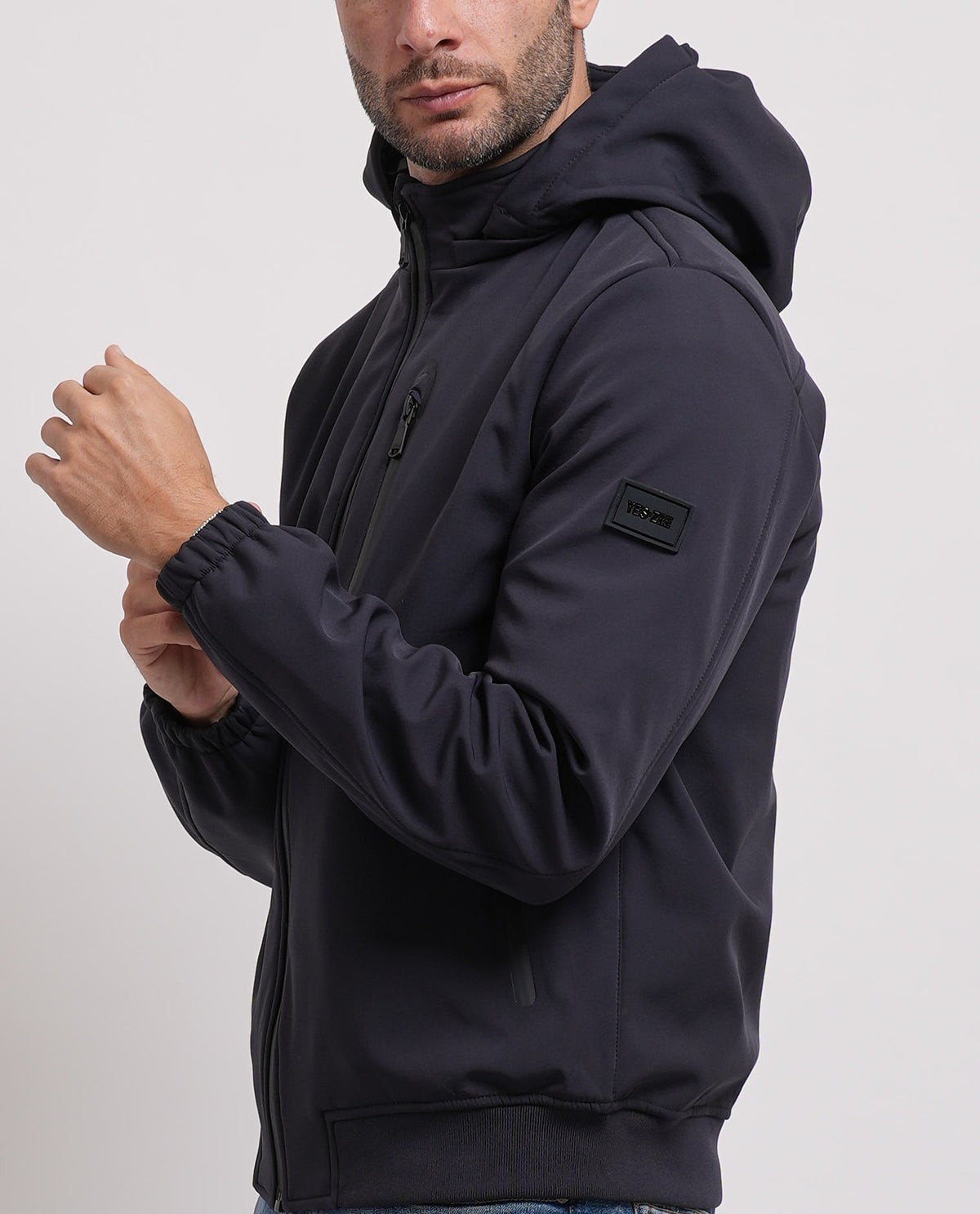 Giubbotto uomo Yes Zee con cappuccio e tasca in petto 