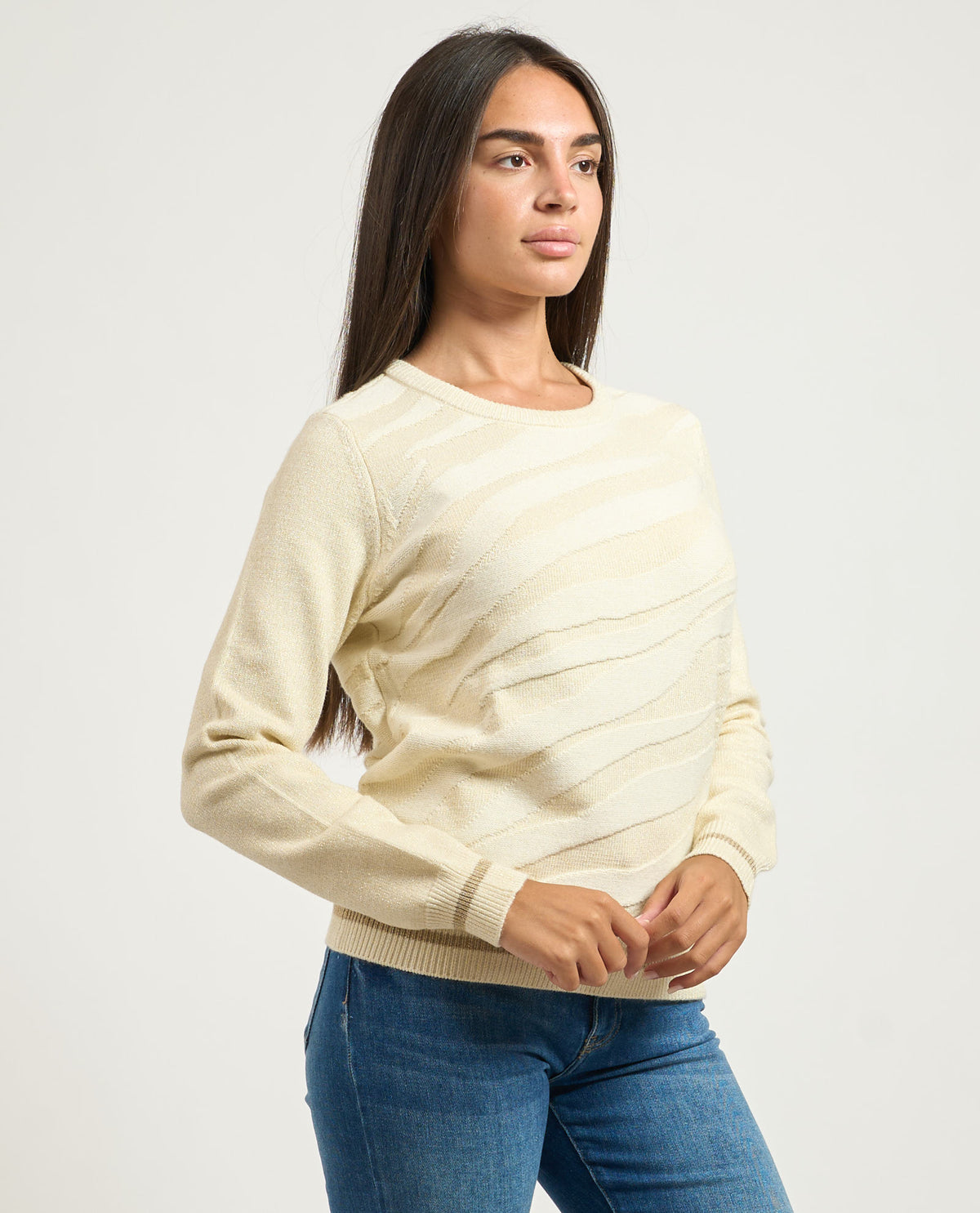 Maglione donna Yes Zee girocollo 