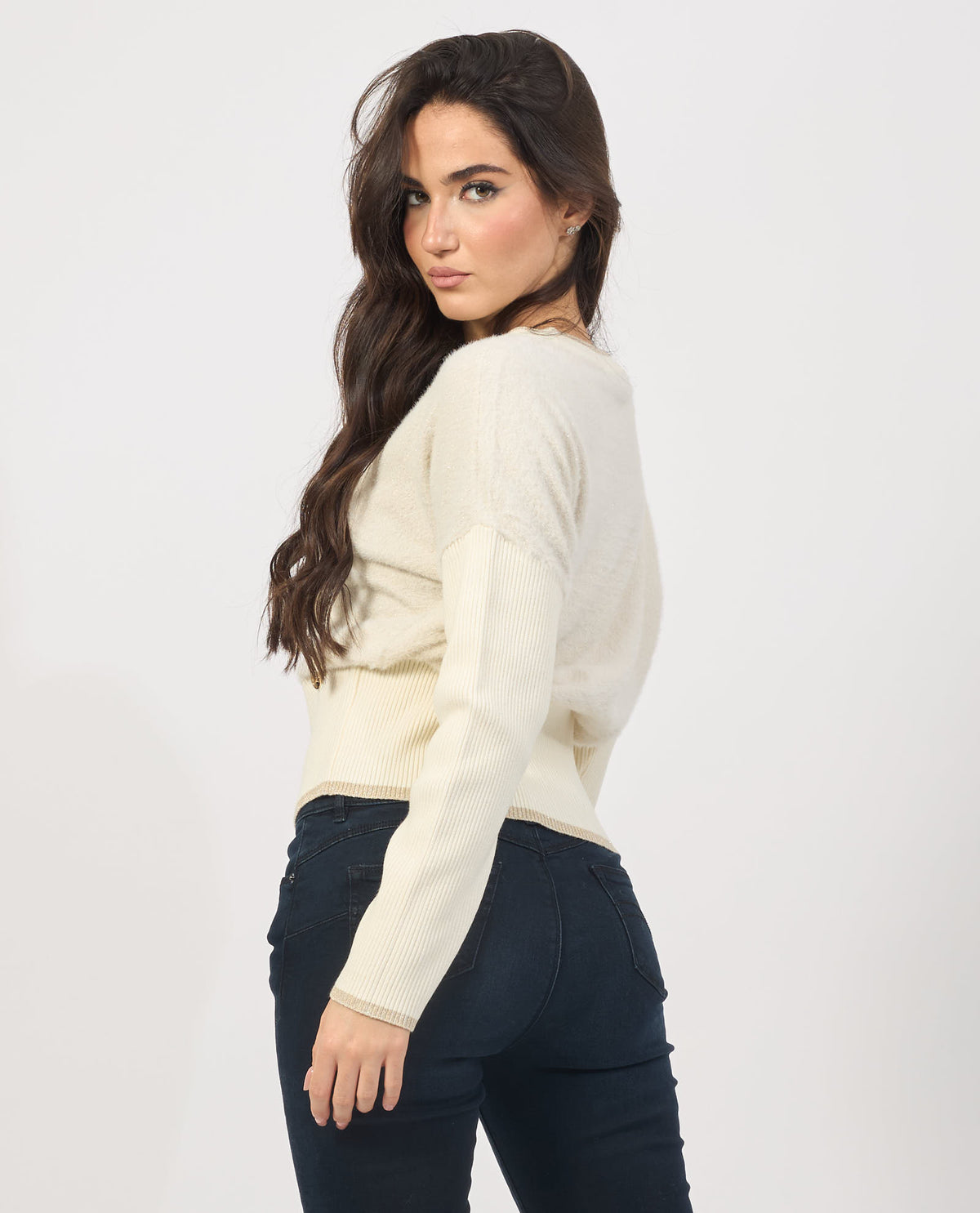 Maglione donna Yes Zee a manica scesa 