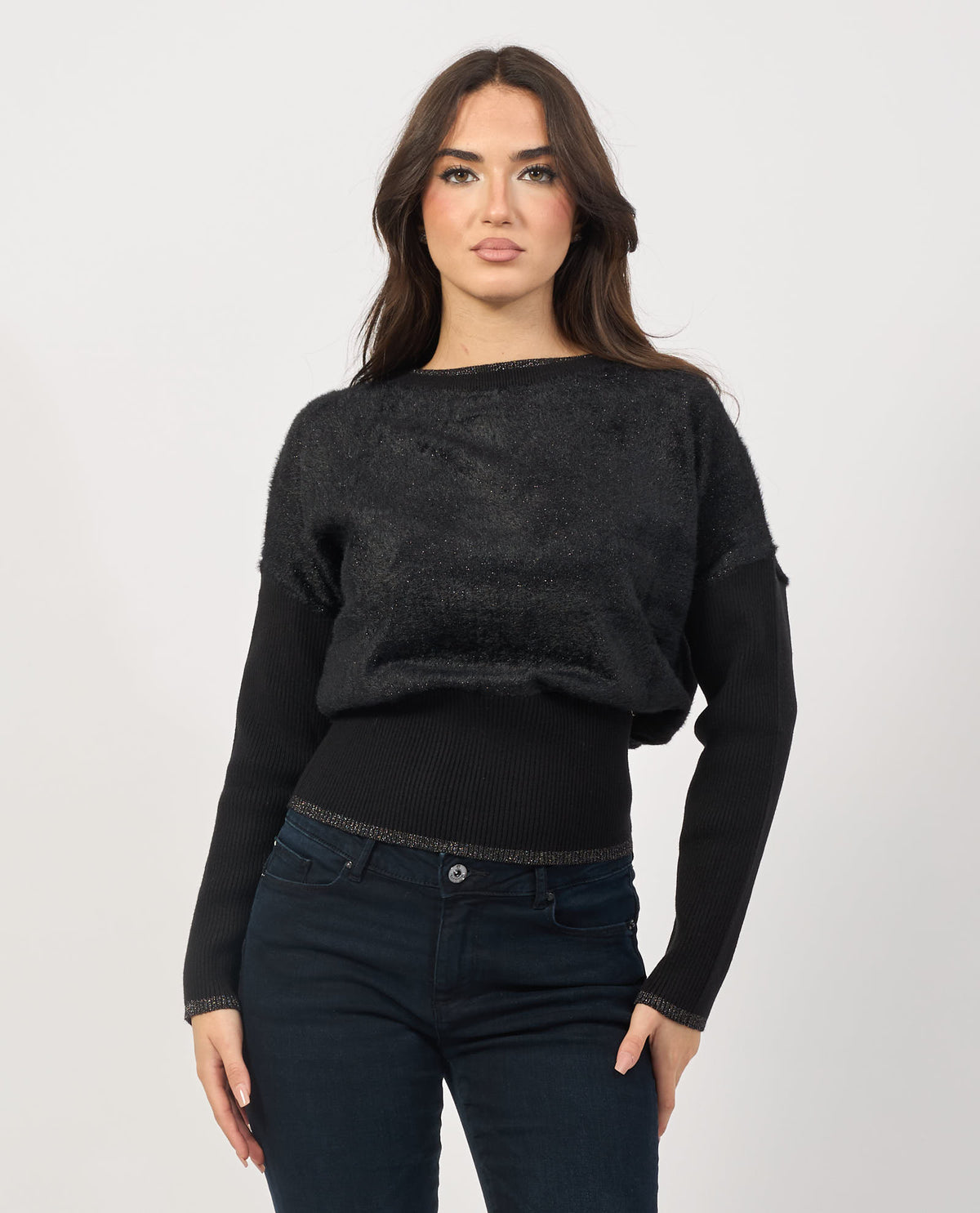 Maglione donna Yes Zee a manica scesa 