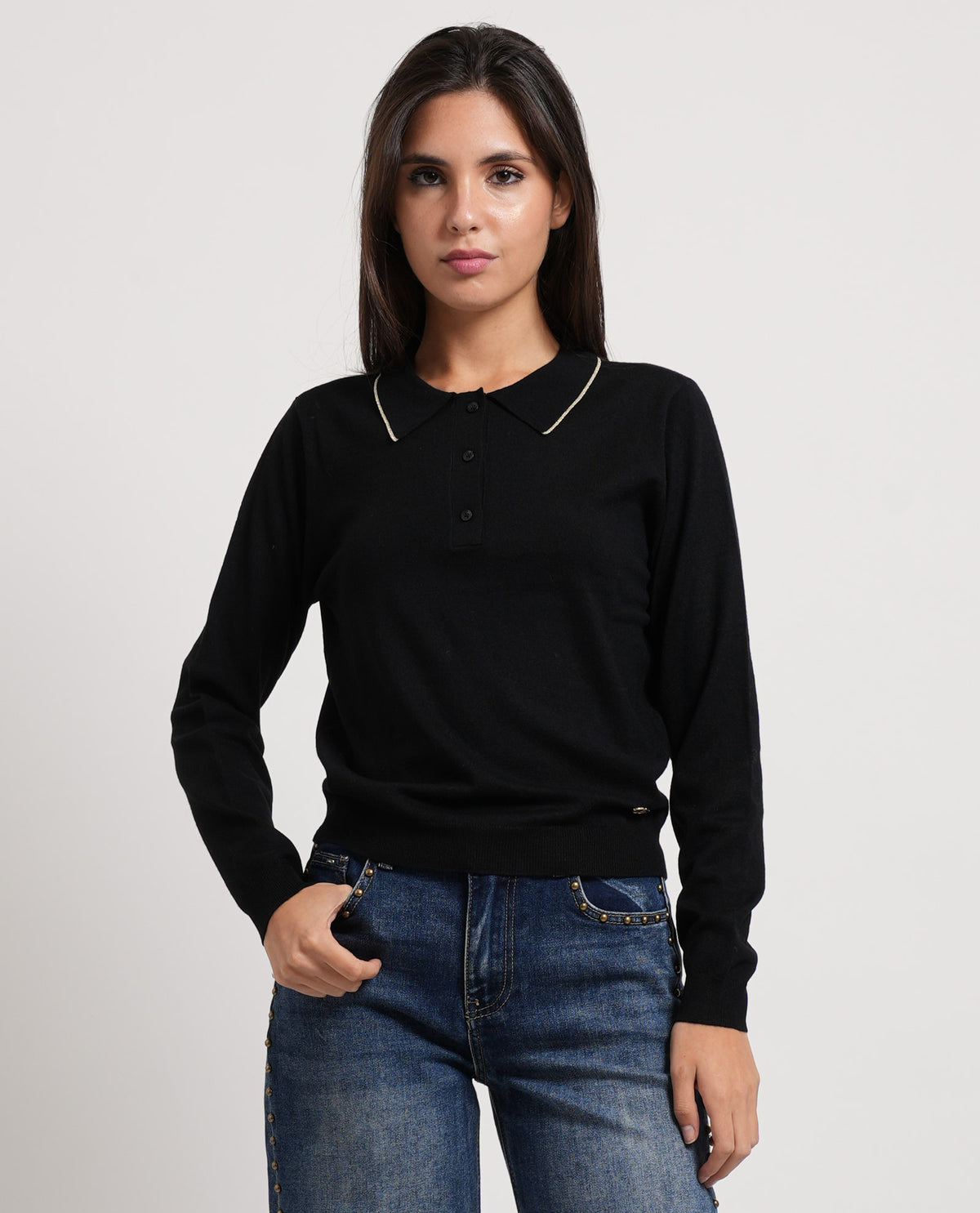 Maglia donna Yes Zee colletto a polo 