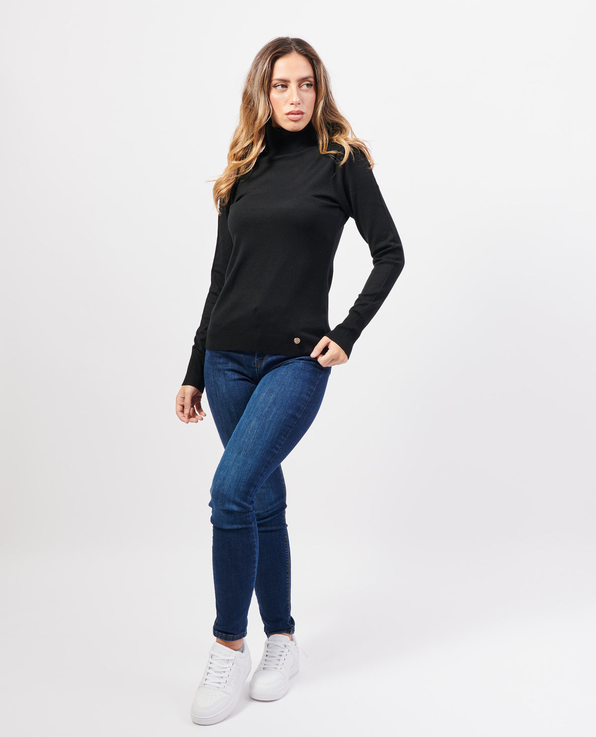 Dolcevita donna Yes Zee con maniche a sbuffo 