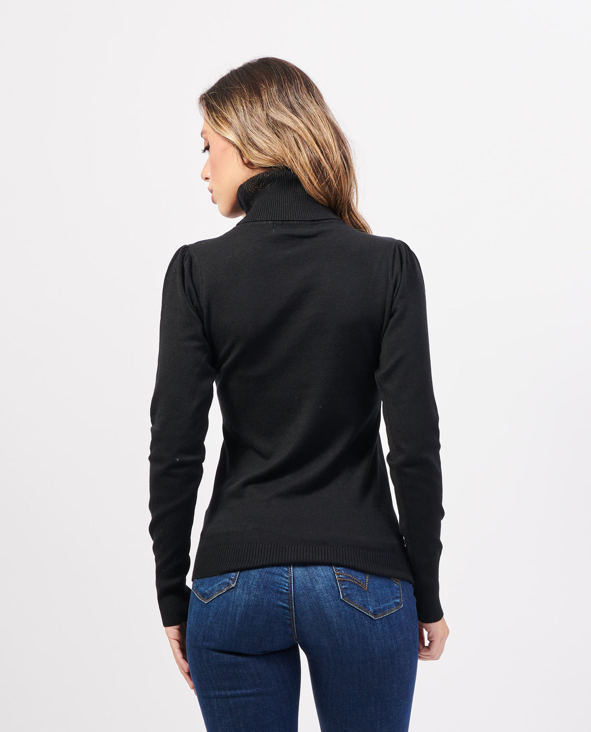 Dolcevita donna Yes Zee con maniche a sbuffo 