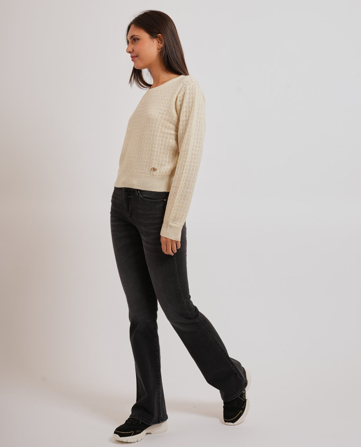Maglione girocollo donna Yes Zee in misto lana 