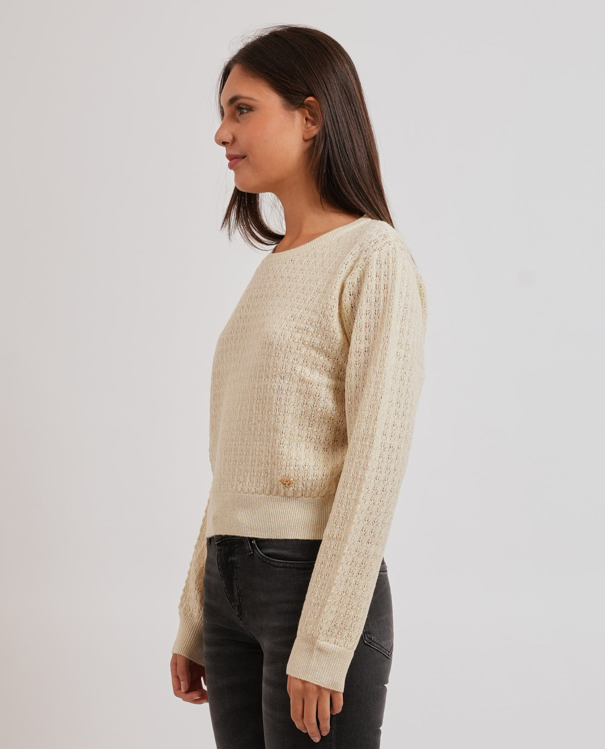 Maglione girocollo donna Yes Zee in misto lana 
