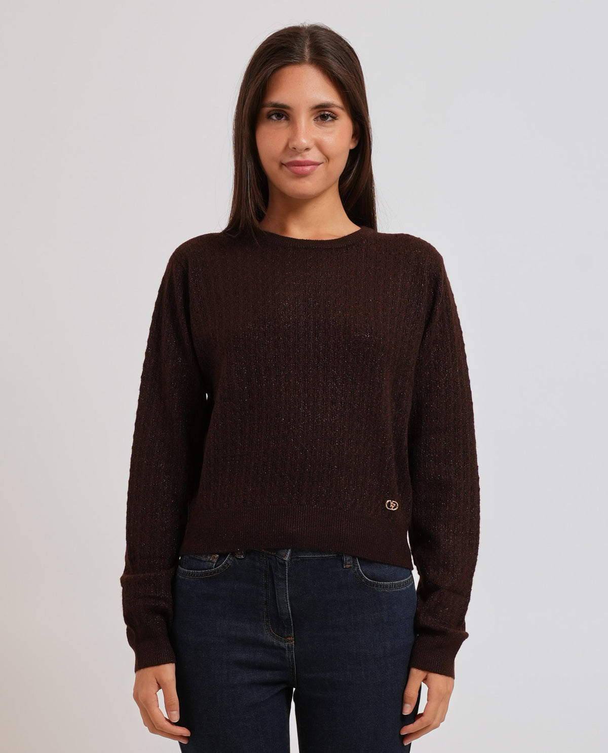 Maglione girocollo donna Yes Zee in misto lana 