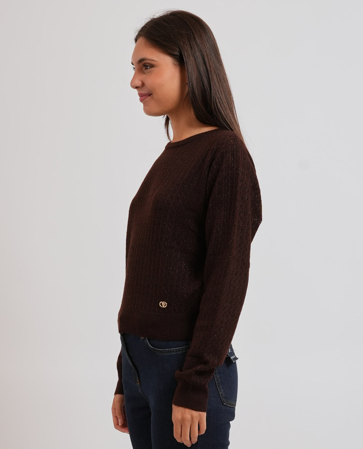 Maglione girocollo donna Yes Zee in misto lana 