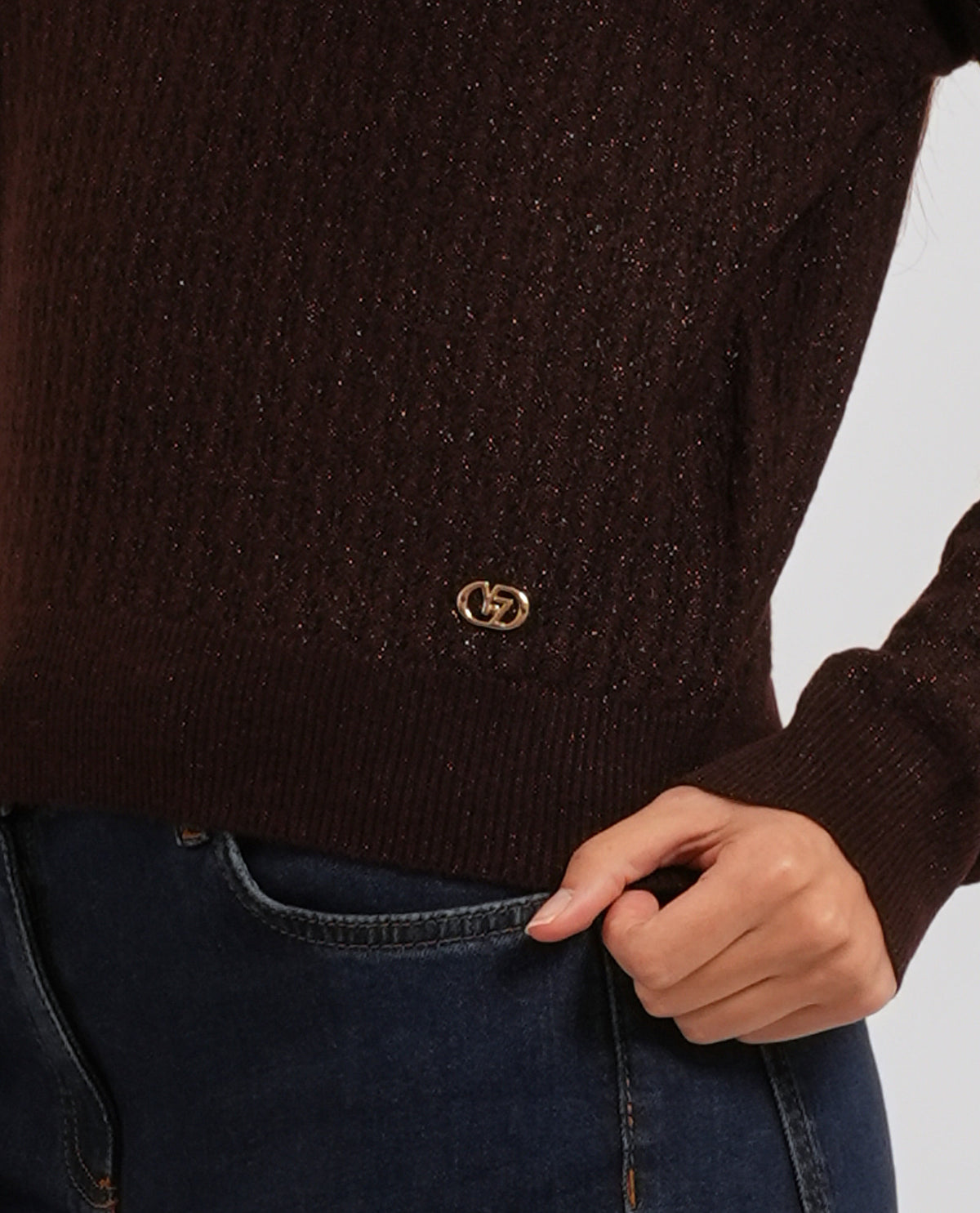 Maglione girocollo donna Yes Zee in misto lana 