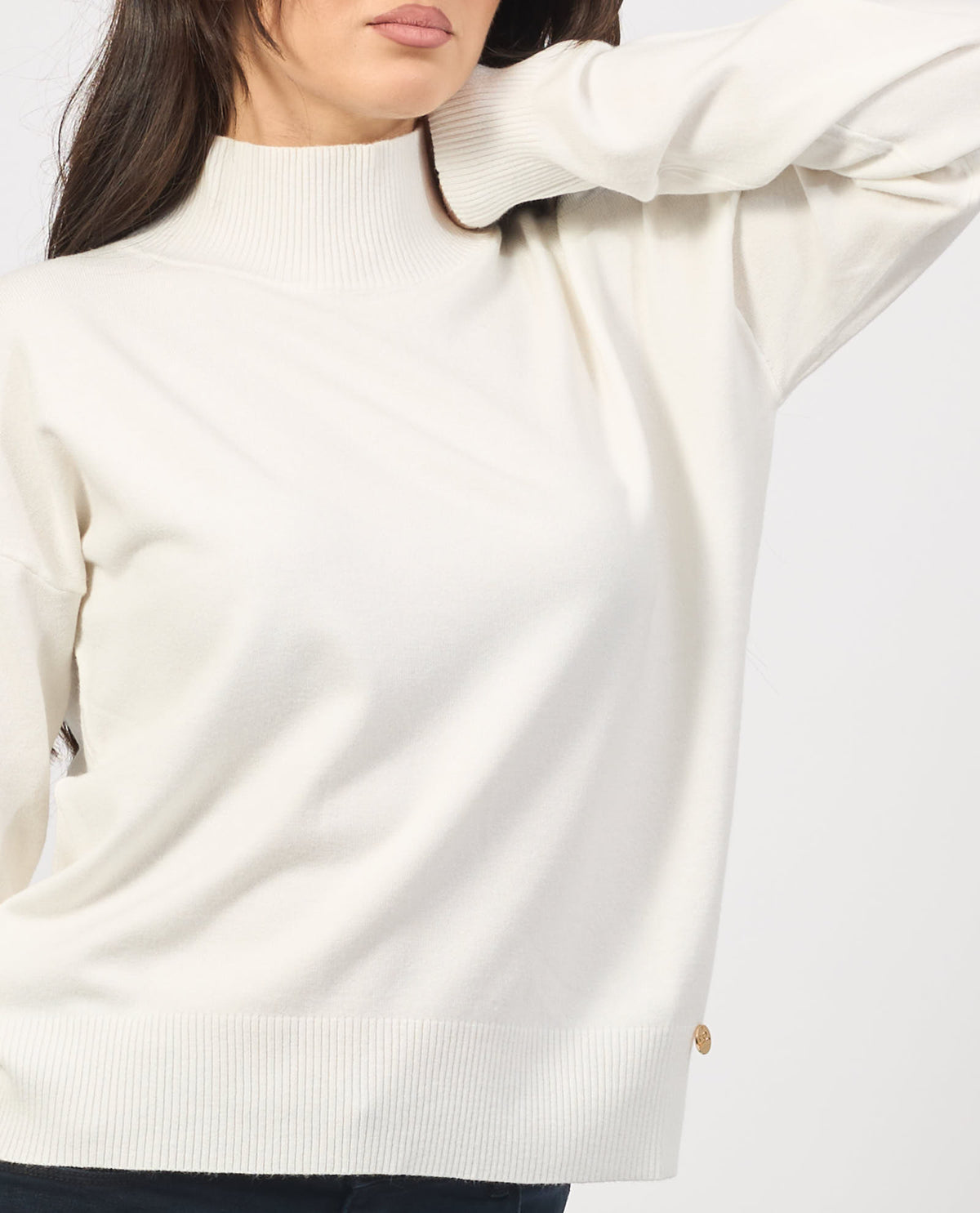 Maglione morbido donna Yes Zee a lupetto 
