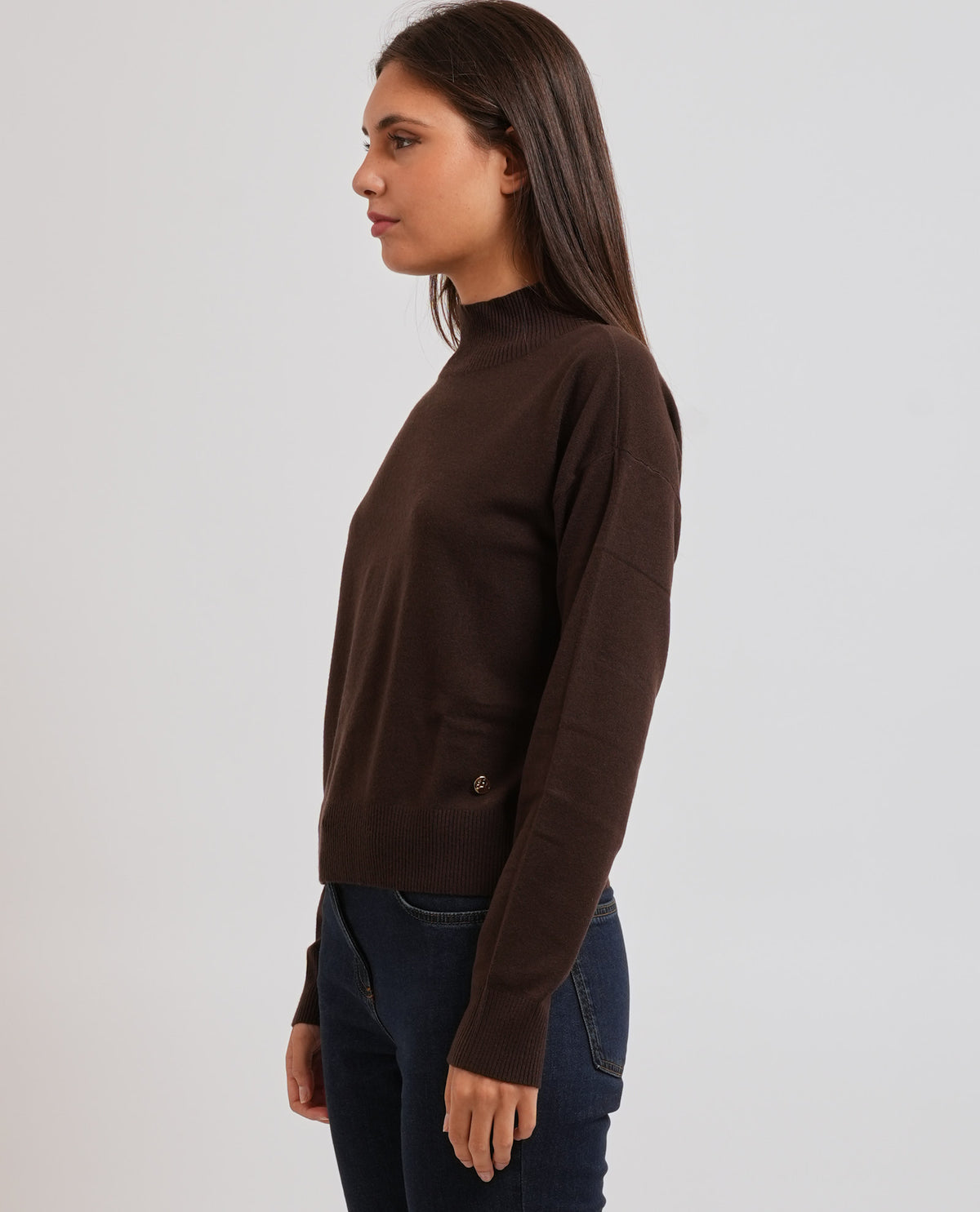 Maglione morbido donna Yes Zee a lupetto 