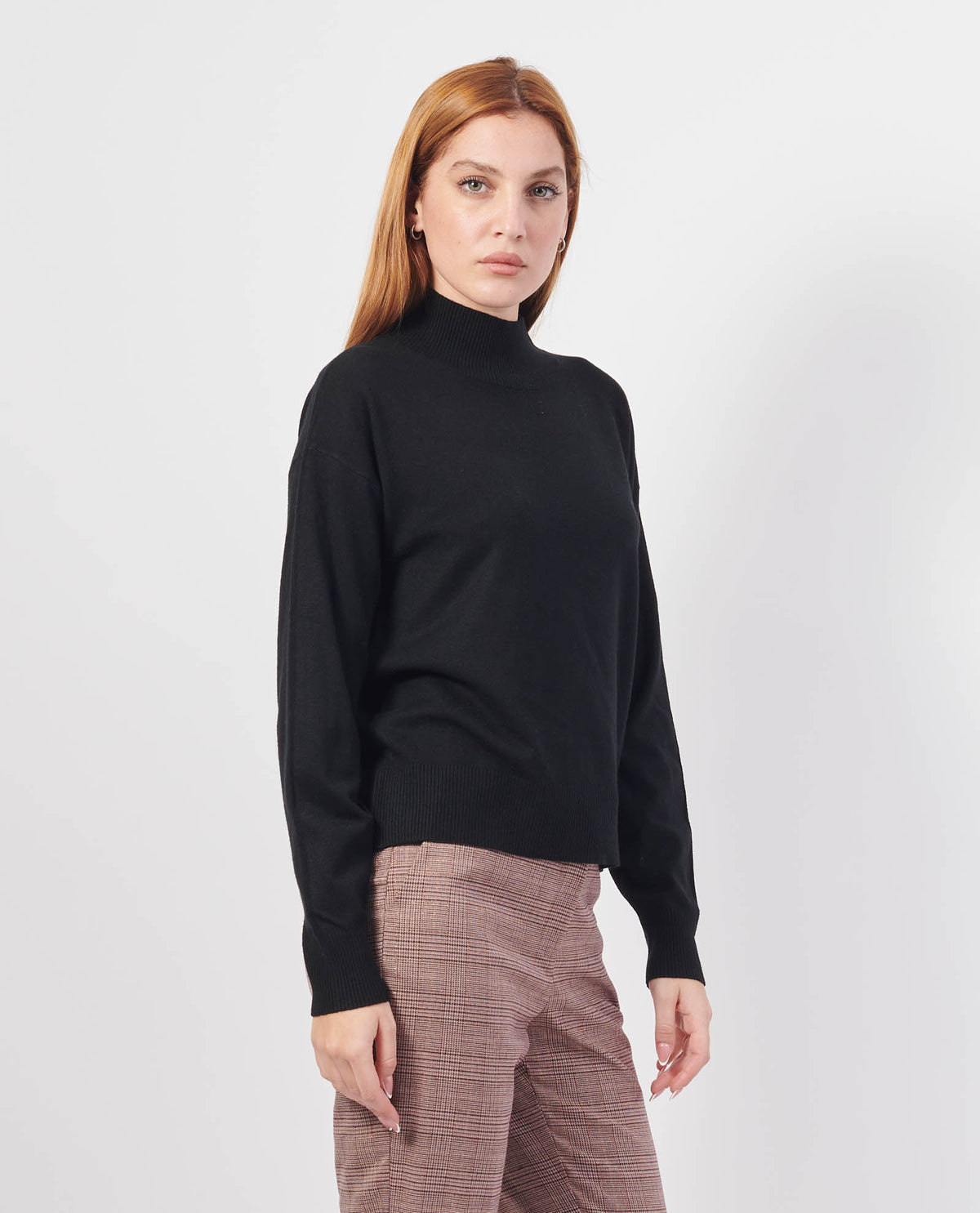 Maglione morbido donna Yes Zee a lupetto 