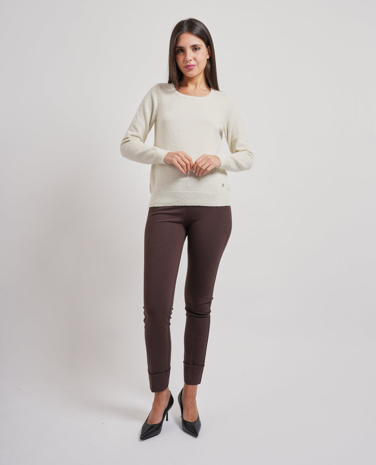 Maglione donna Yes Zee girocollo 